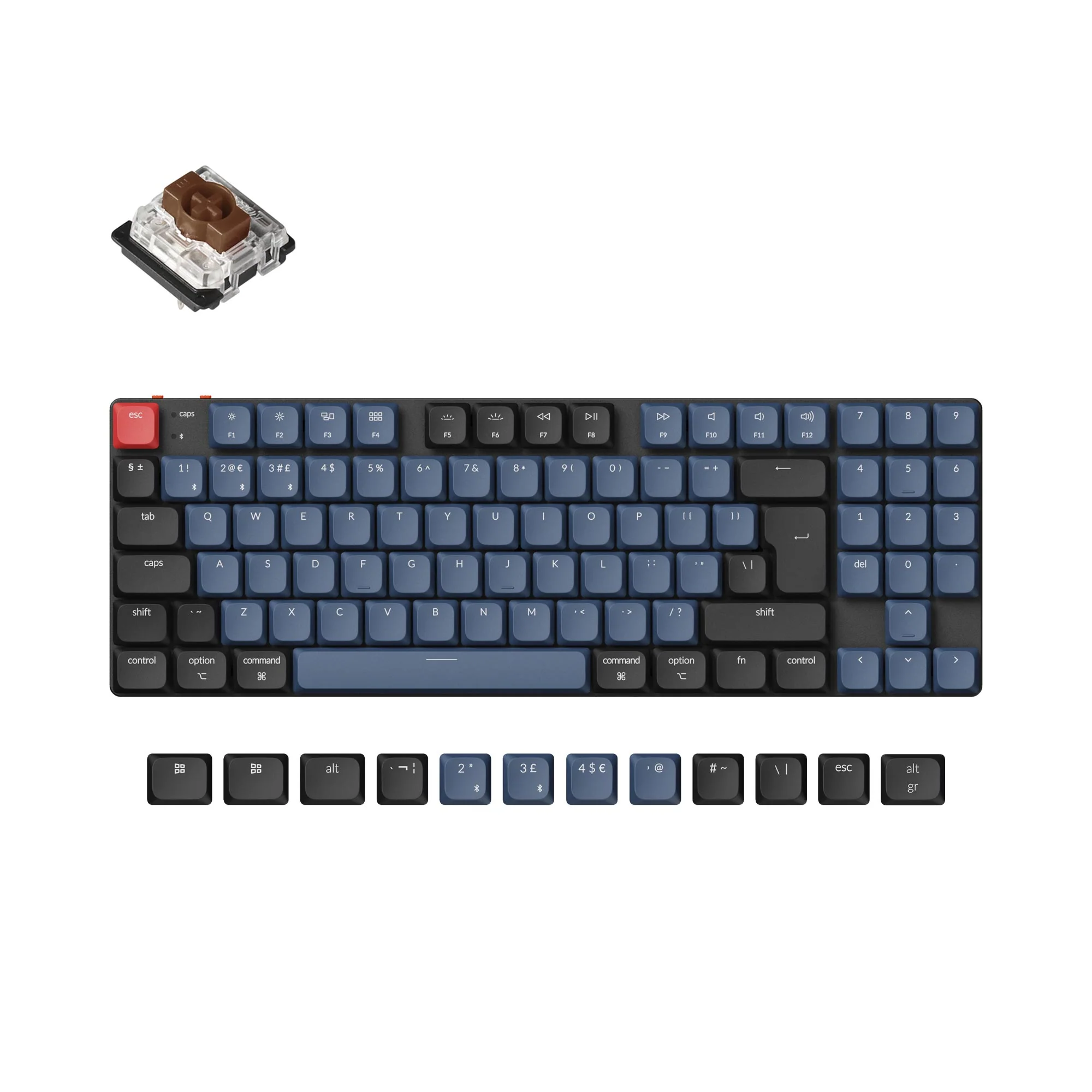 Teclado mecánico inalámbrico personalizado Keychron K13 Pro QMK/VIA - Colección de distribución ISO