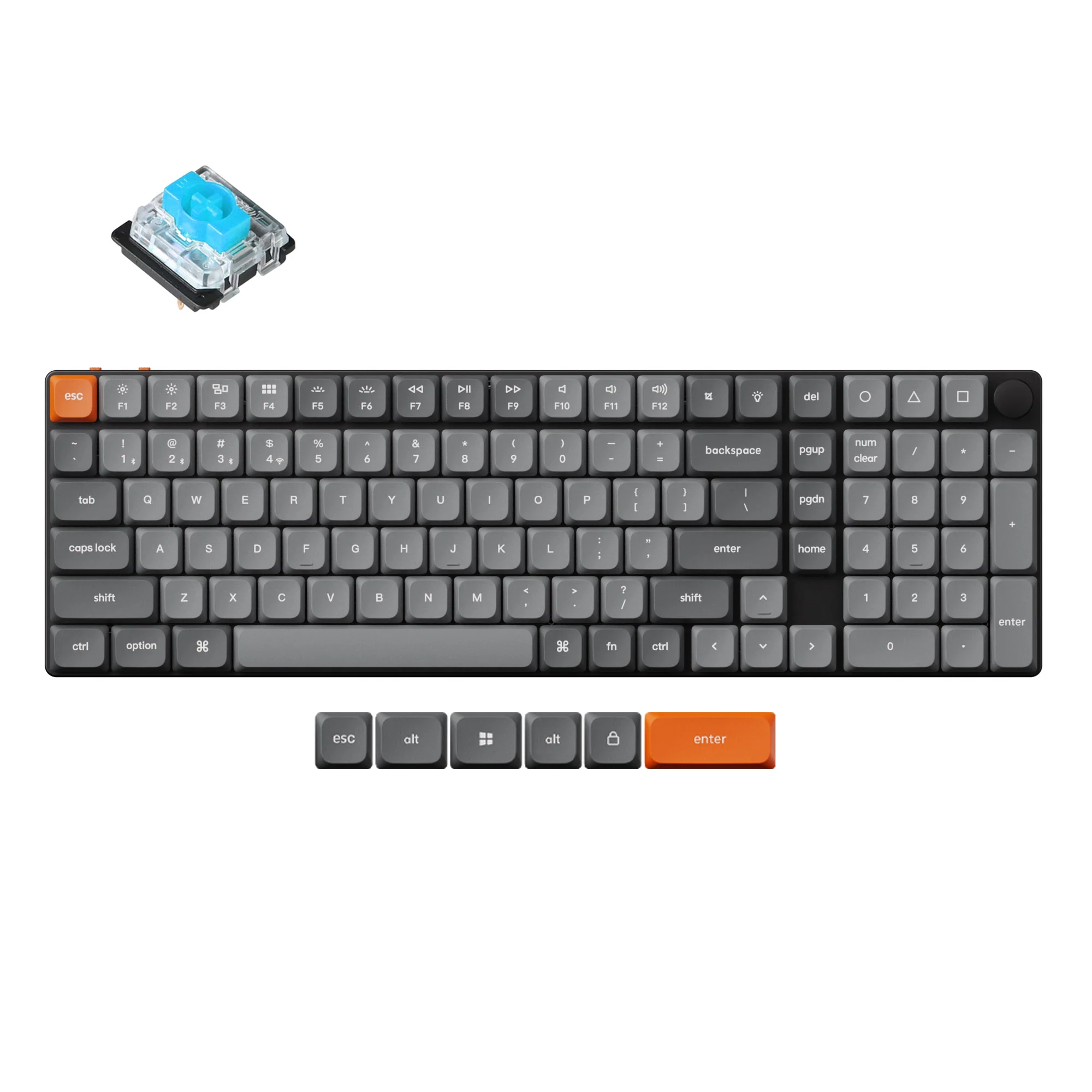 Teclado Mecânico Sem Fio Personalizado Keychron K17 Max QMK