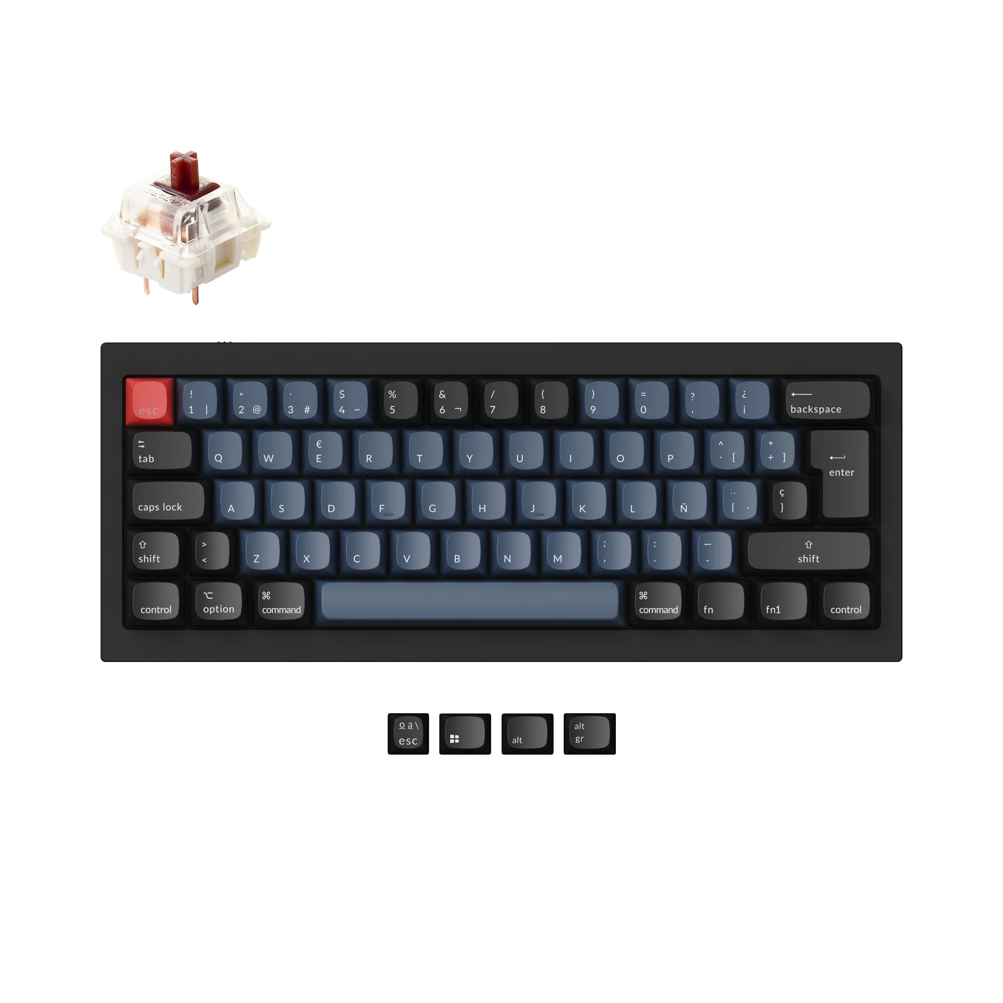 Keychron Q4 QMK Custom mekanisk tastatur ISO-layout-kollektion
