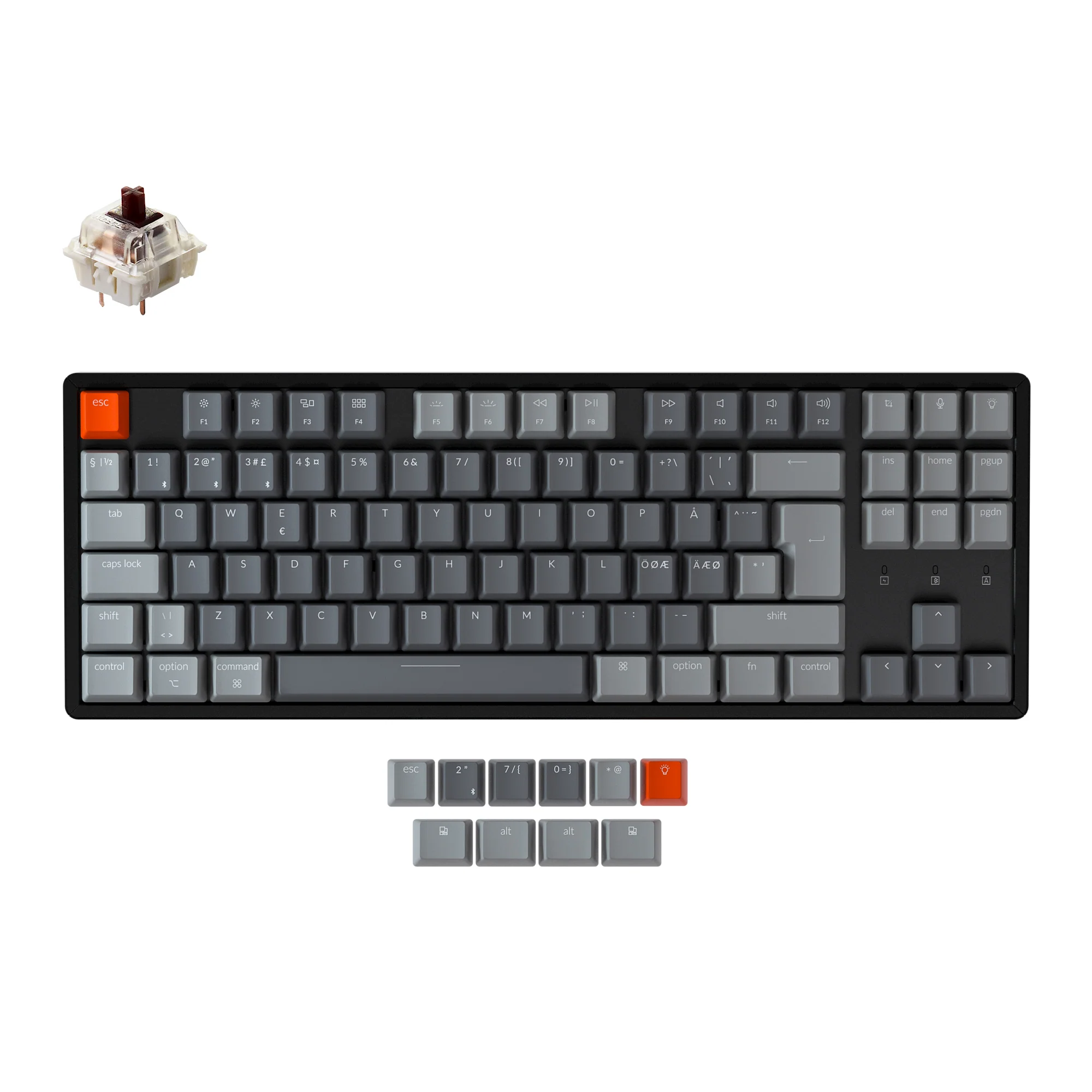 Keychron K8 無線機械鍵盤（北歐 ISO 佈局）