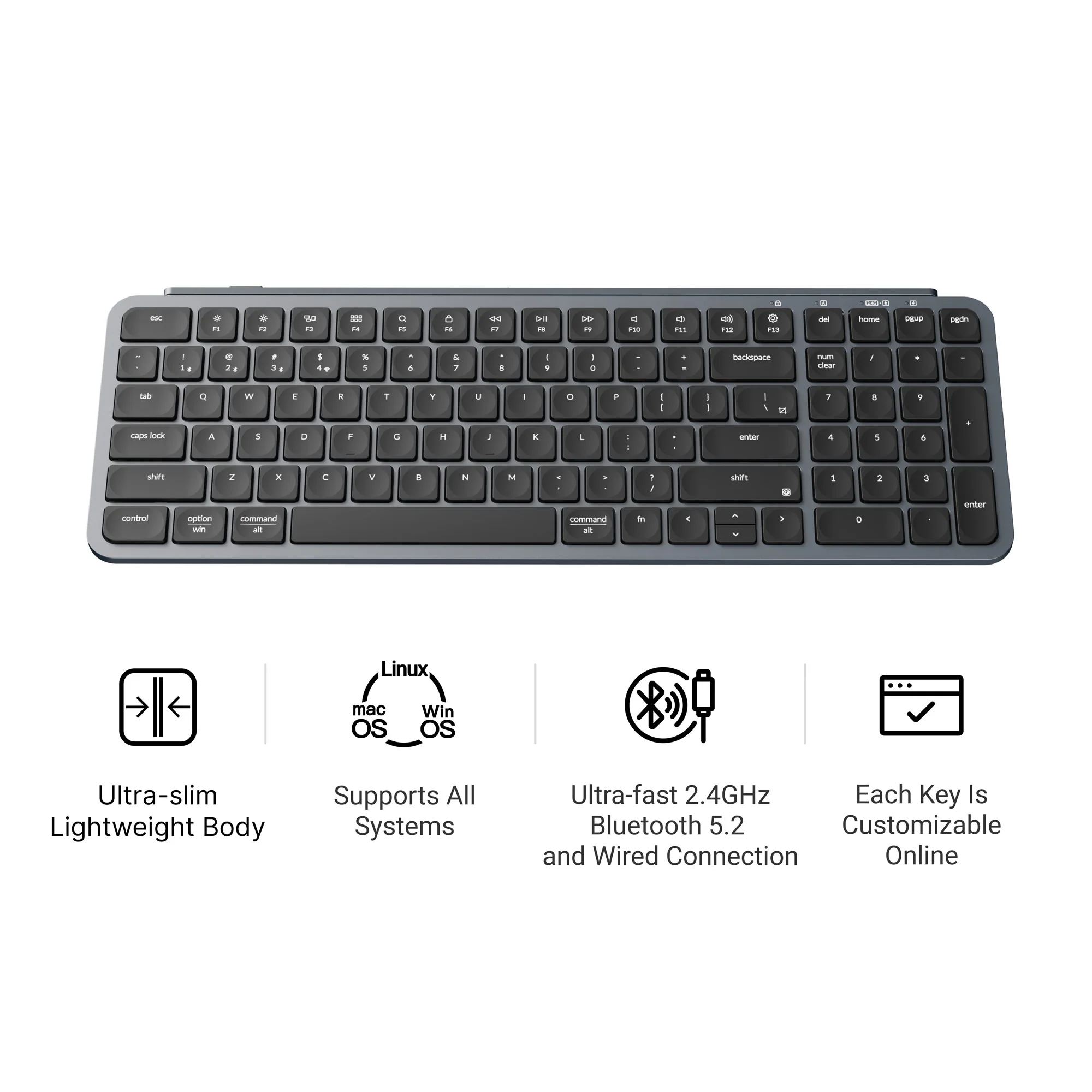 Keychron B2 Pro Ultra-slim Trådløst Tastatur
