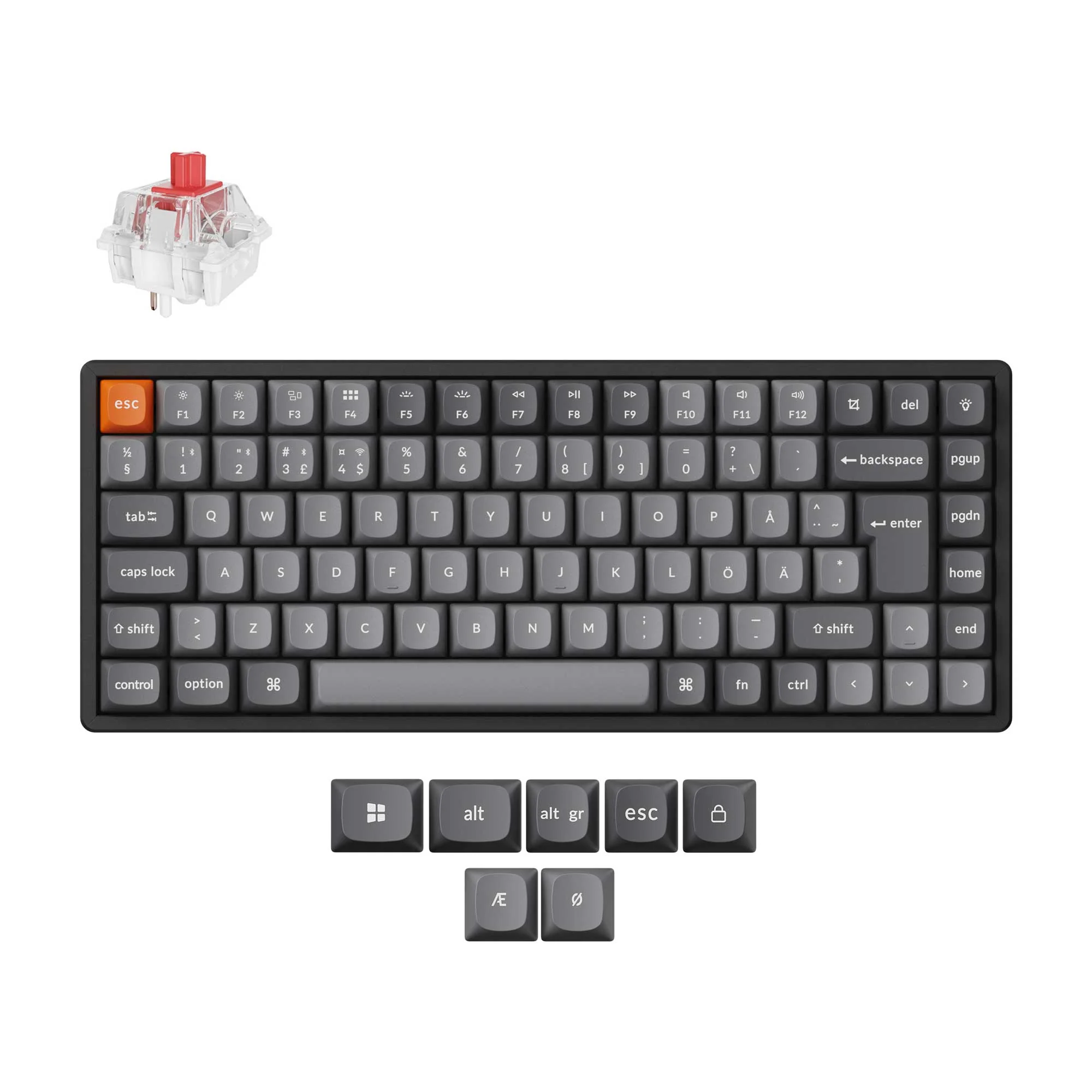 Keychron K2 Max Teclado mecánico inalámbrico QMK, colección de distribución ISO