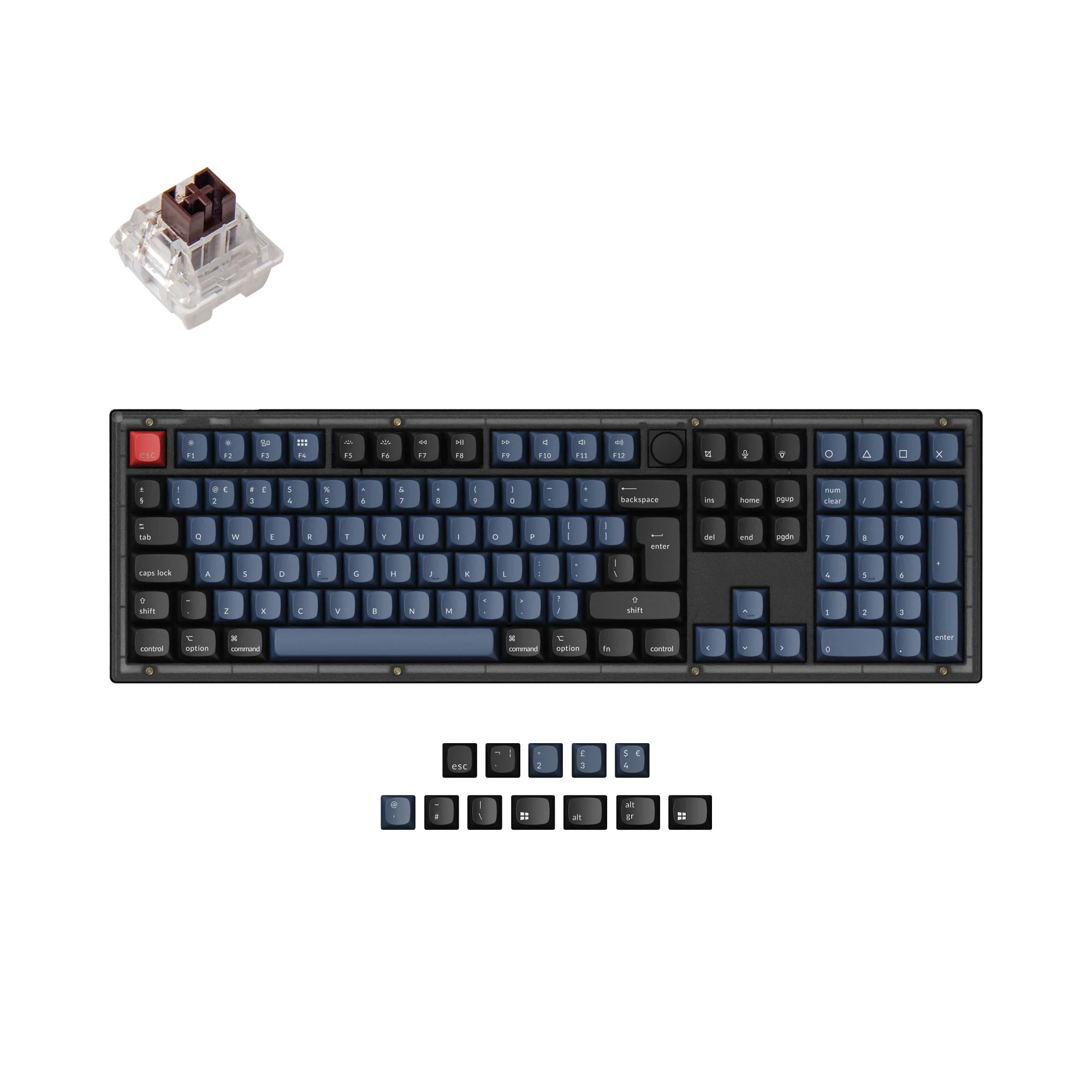 Keychron V6 QMK Customowa klawiatura mechaniczna – kolekcja układów ISO