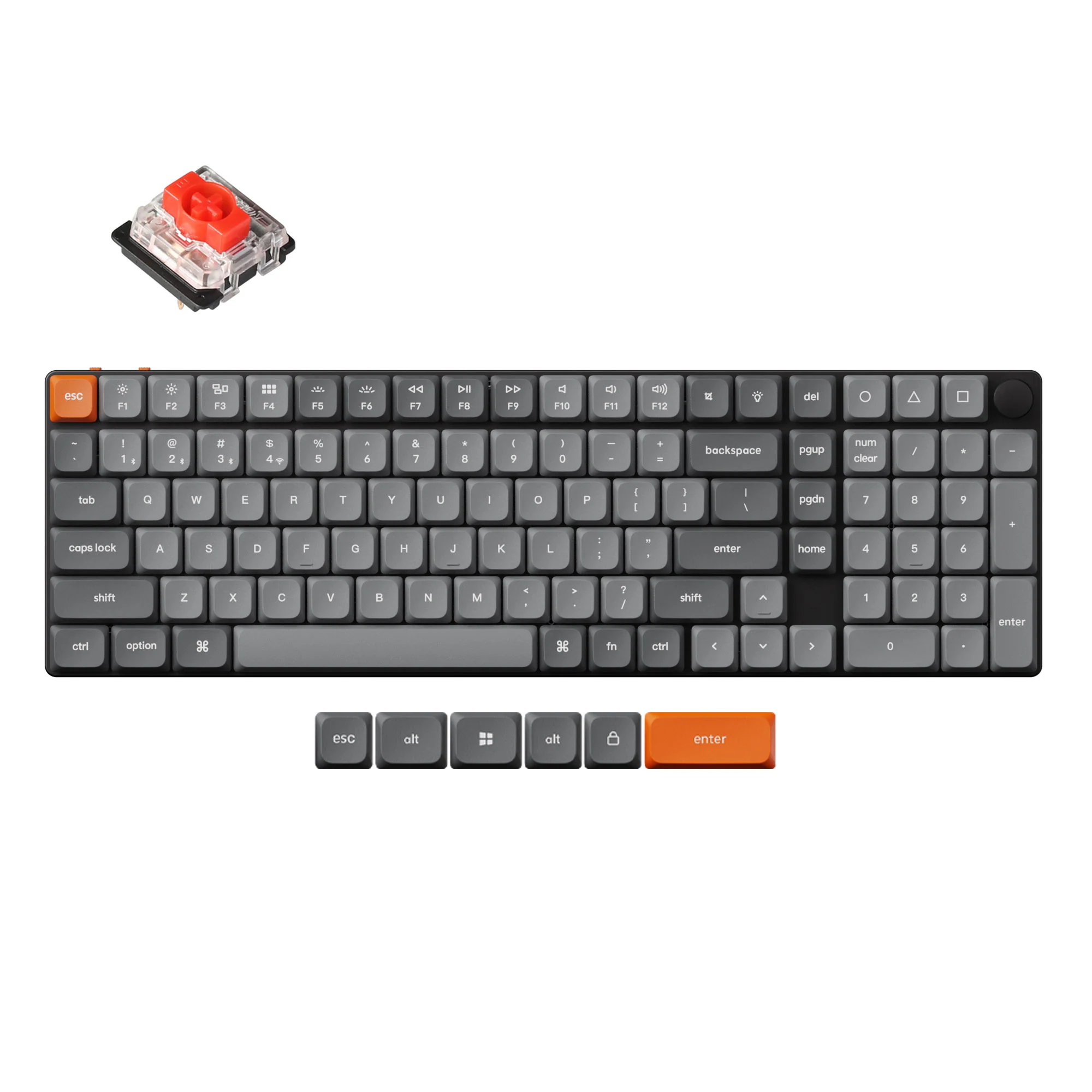 Teclado Mecânico Sem Fio Personalizado Keychron K17 Max QMK