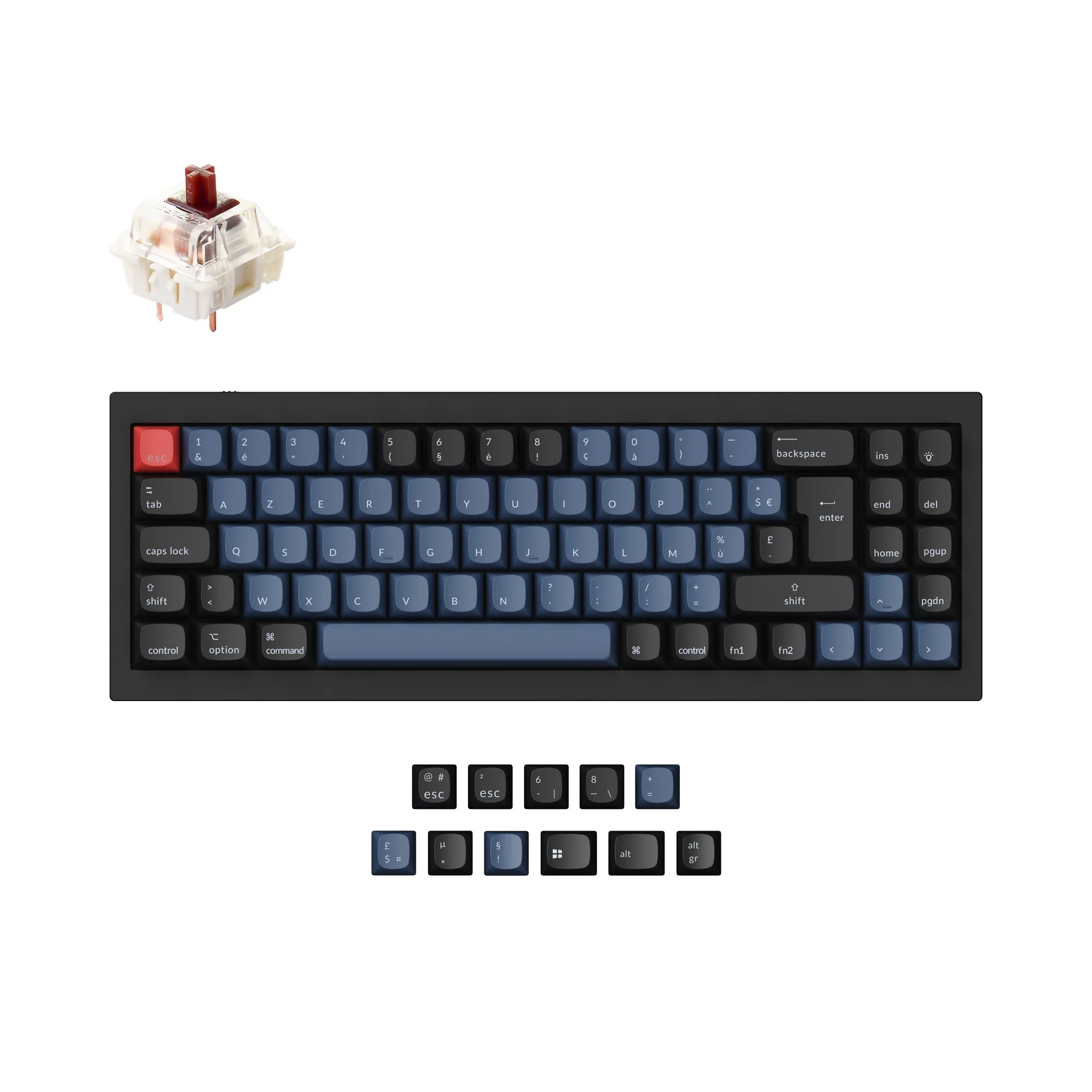 Colección Keychron Q7 QMK teclado mecánico personalizado diseño ISO