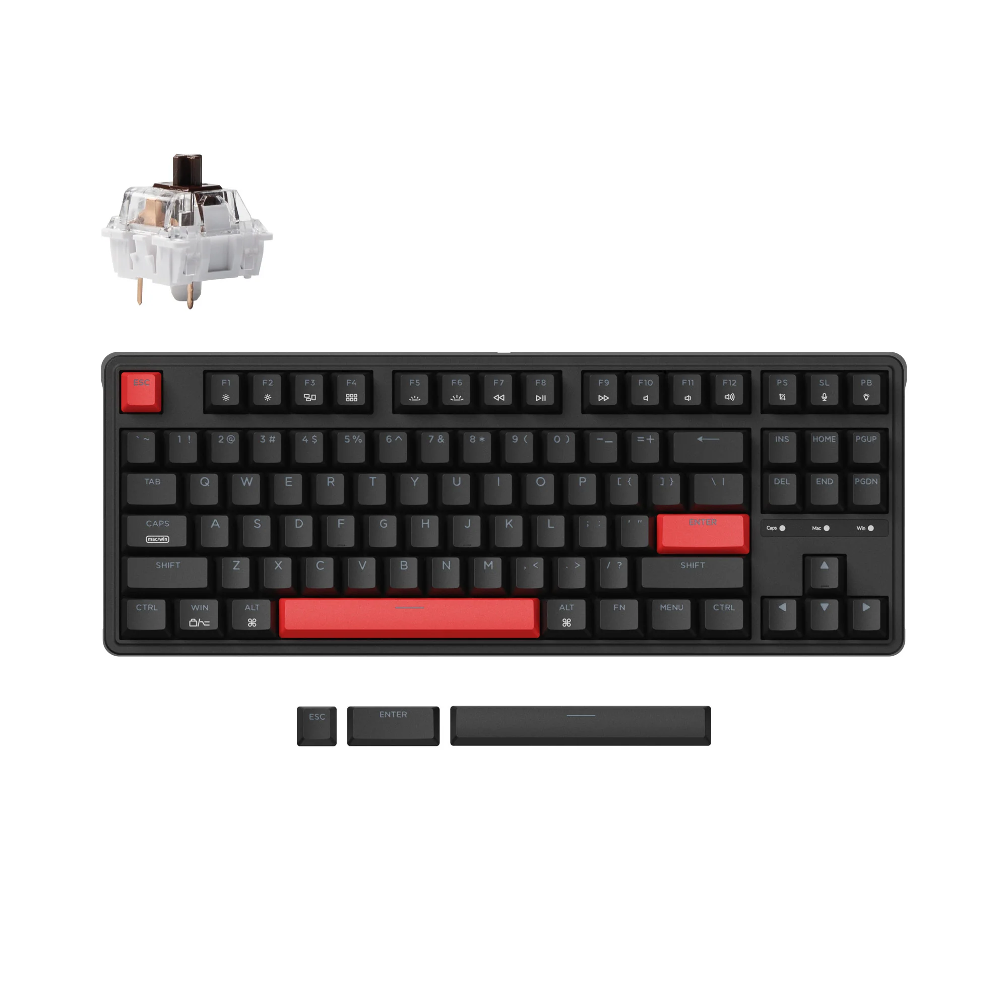 Keychron C3 Pro QMK/VIA bedraad mechanisch toetsenbord