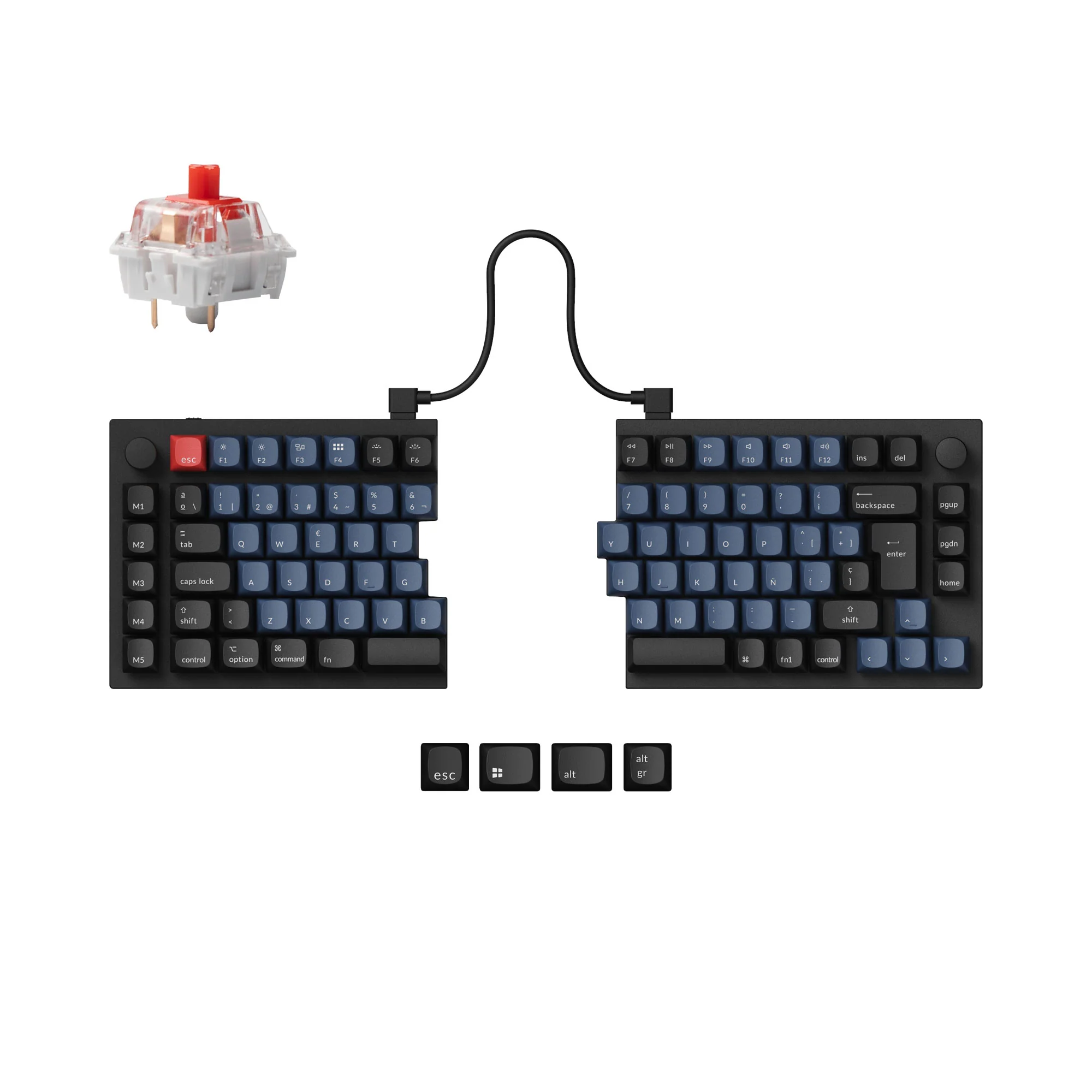 Keychron Q11 teclado mecánico personalizable QMK - colección de distribución ISO