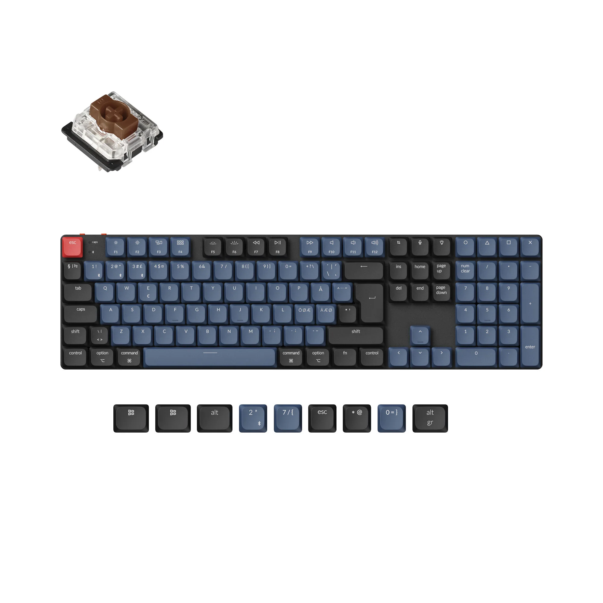 Coleção de teclado mecânico personalizado sem fio Keychron K5 Pro QMK/VIA layout ISO