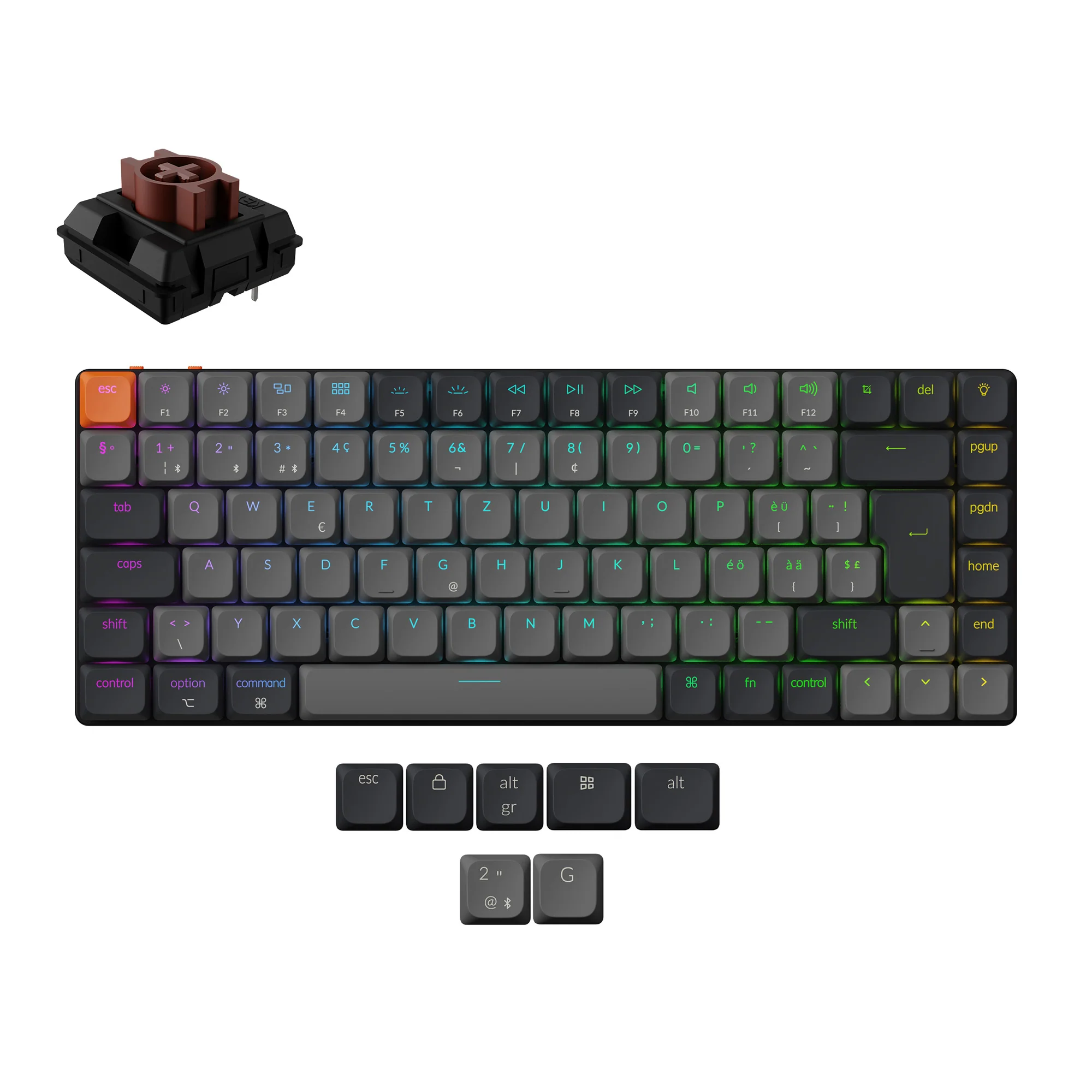 Keychron K3 QMK langaton mekaaninen näppäimistö (ISO-layout) - versio 3