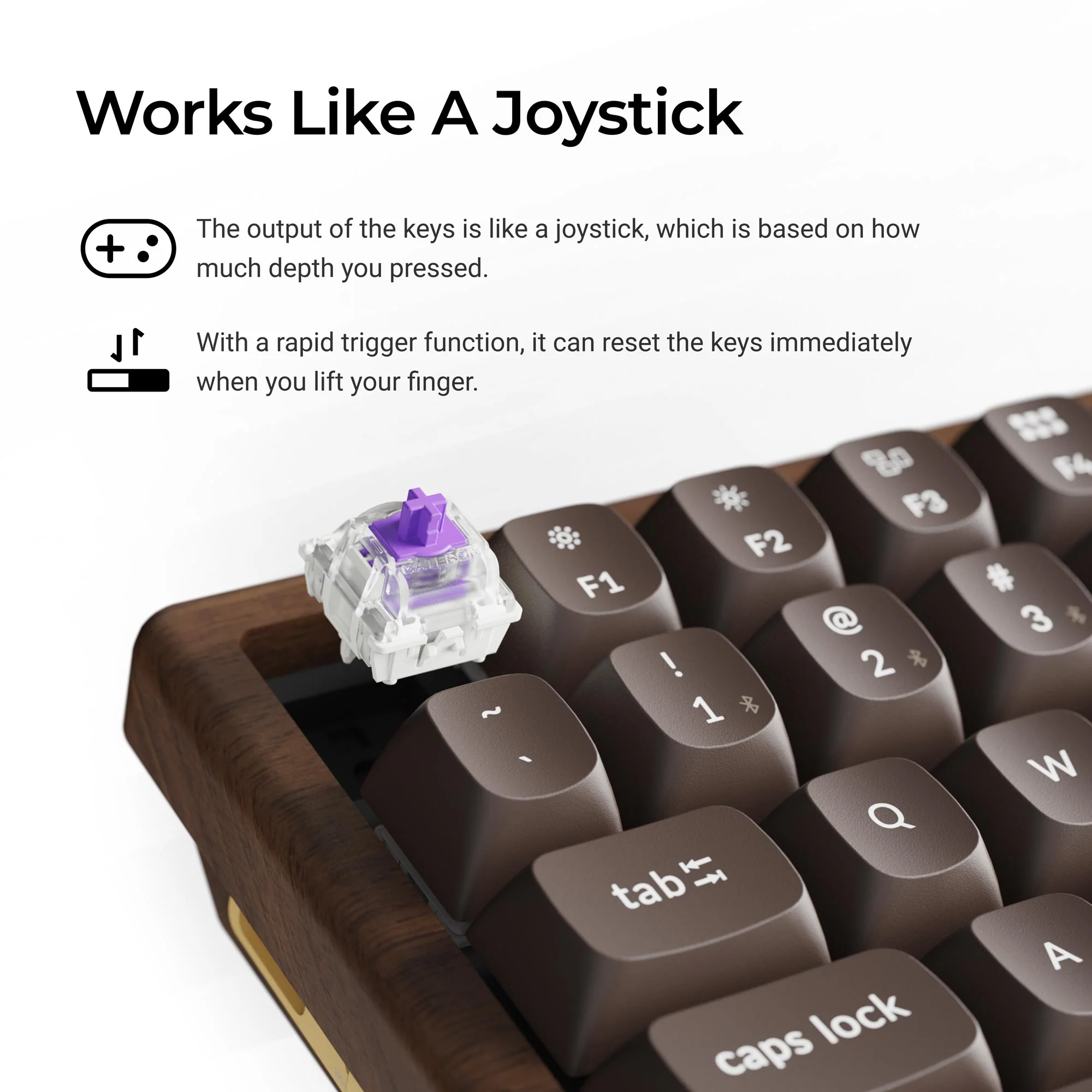 Keychron K2 HE Wireless Magnetic Switch Custom Keyboard - All-Wood Special Edition