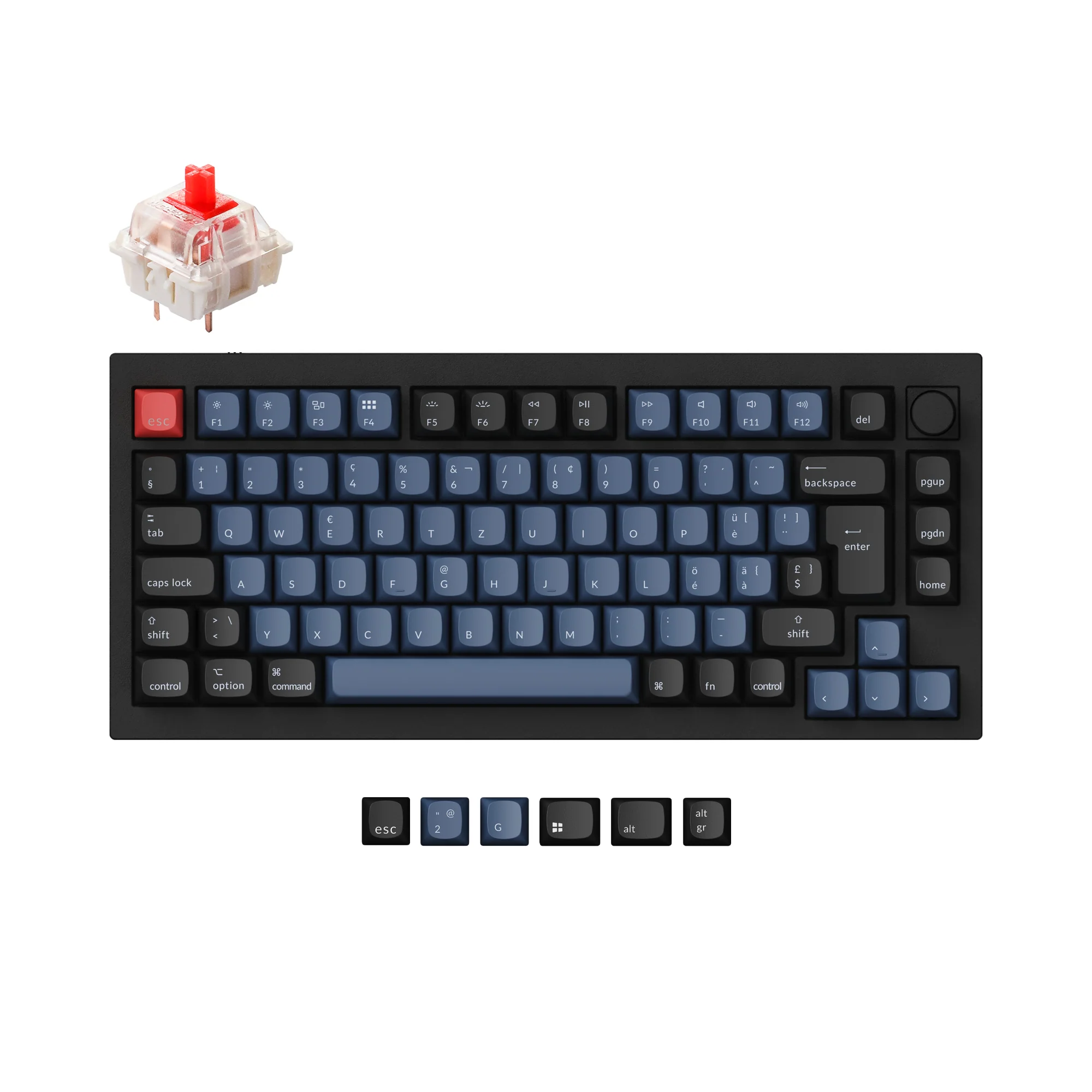 Keychron Q1 QMK Teclado Mecánico Personalizado Colección de Distribución ISO