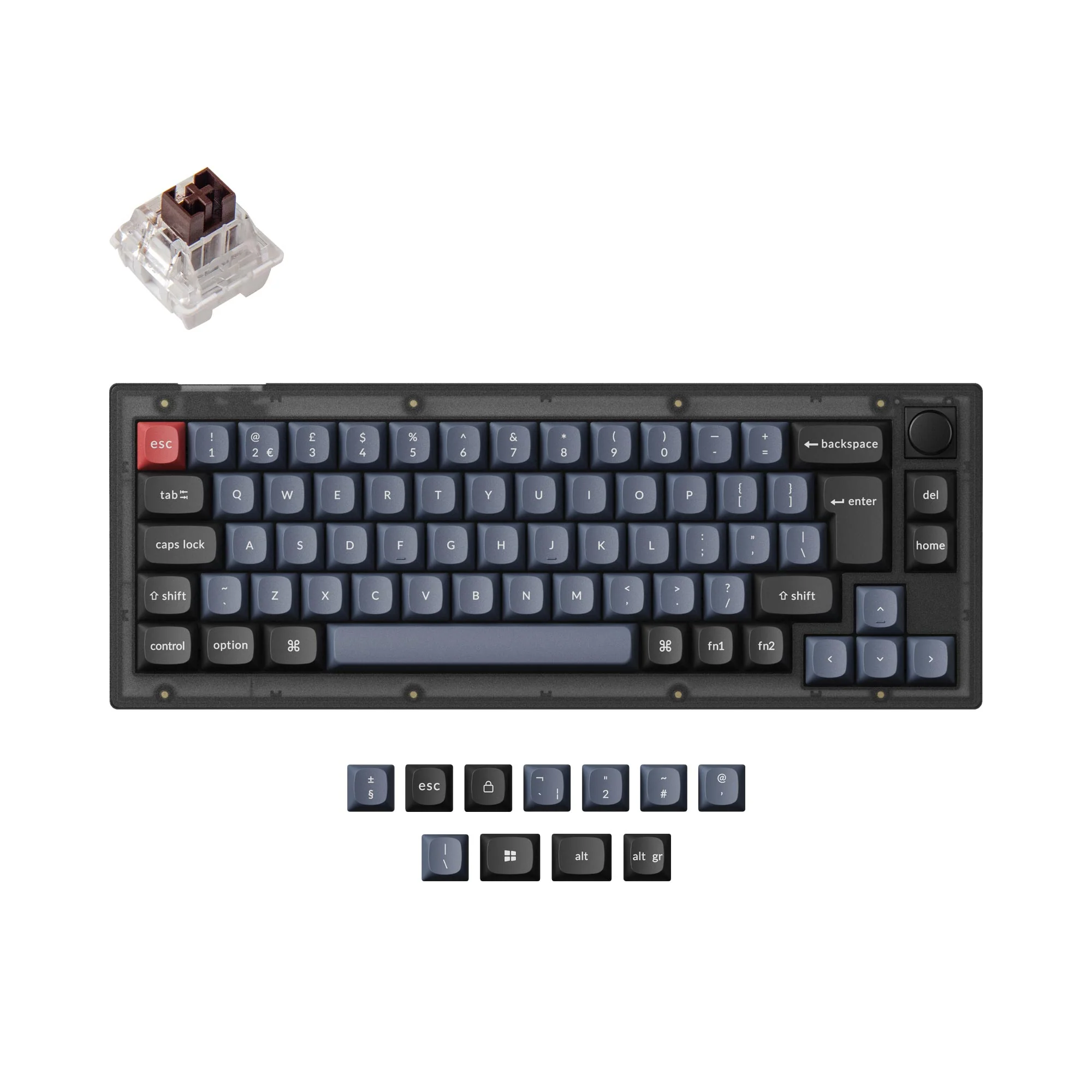 Keychron V2 QMK Teclado Mecánico Personalizado Colección de Distribución ISO