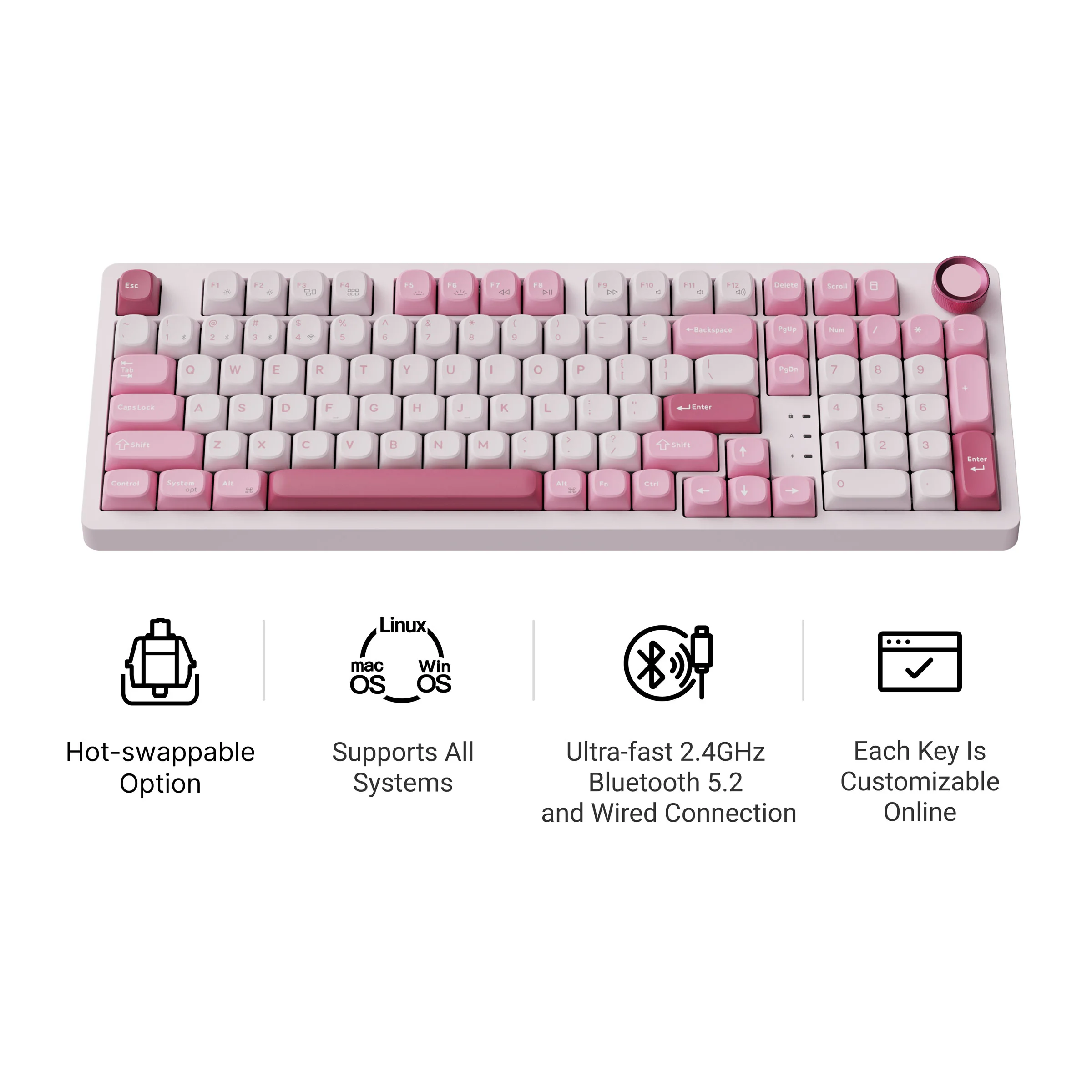 Keychron J3 SE QMK langaton mekaaninen näppäimistö