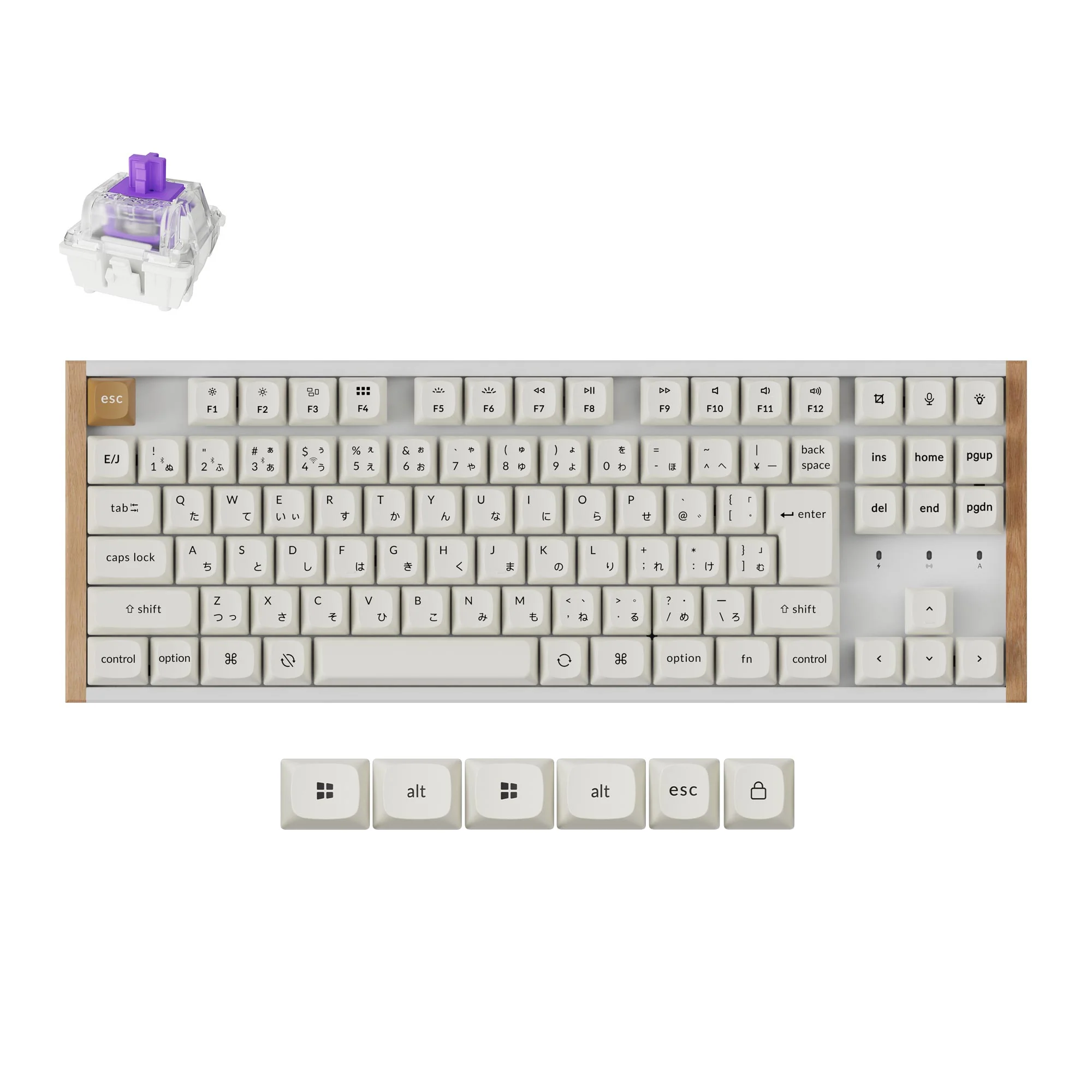 Keychron K8 HE Teclado personalizado inalámbrico con interruptores magnéticos (distribución JIS japonesa)