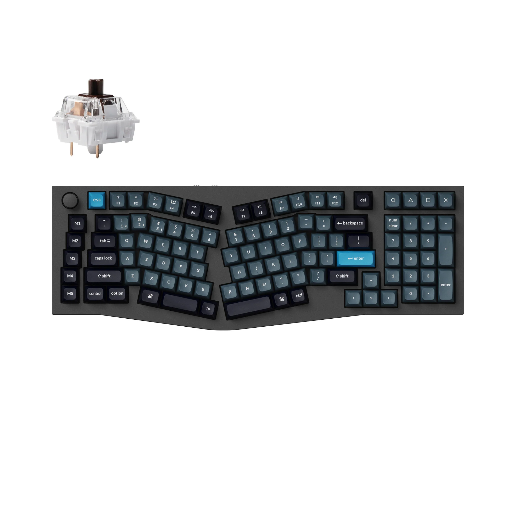 Teclado Mecânico Personalizado Sem Fio Keychron Q13 Pro (Layout Alice) QMK/VIA