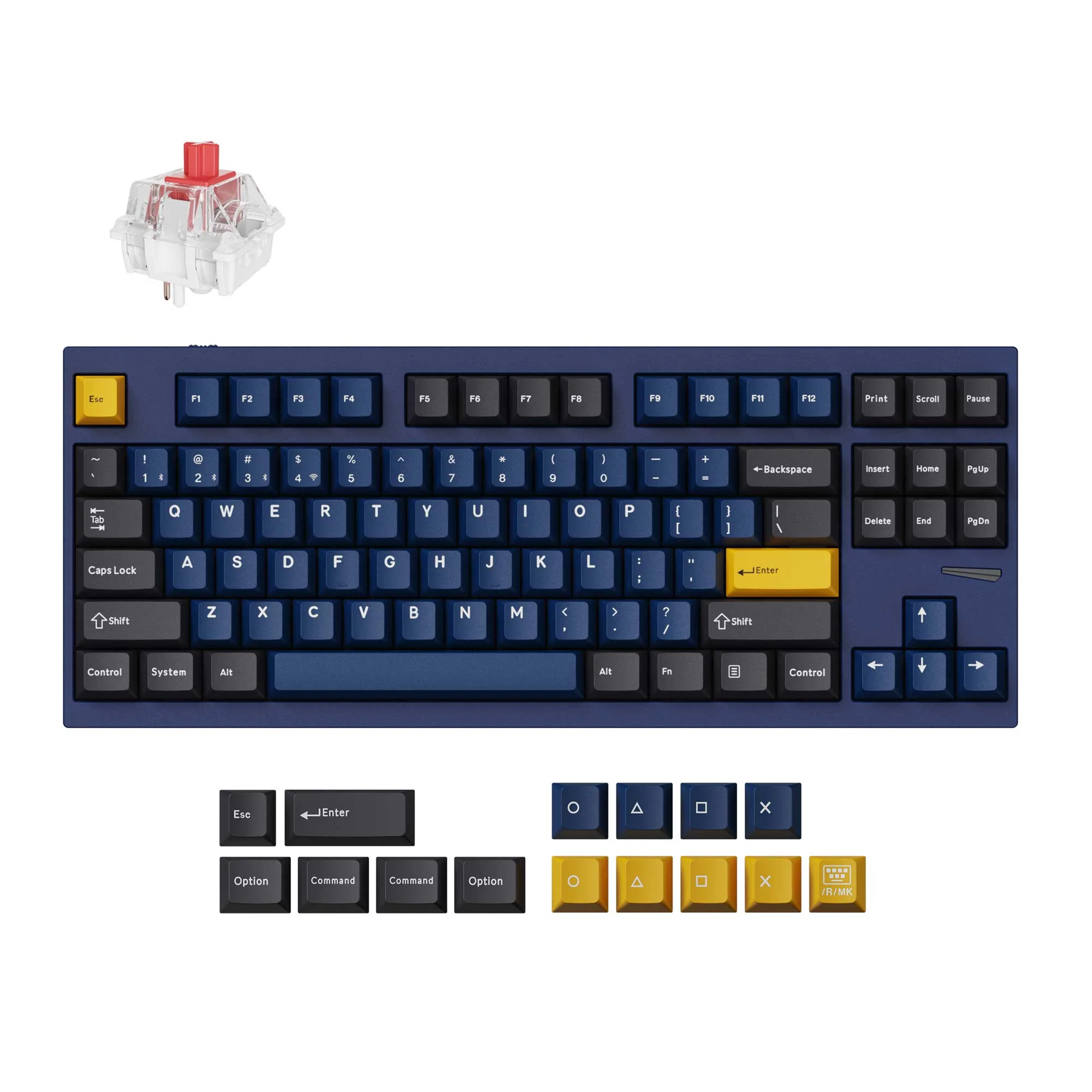 Teclado gamer personalizado sem fio QMK Lemokey L4