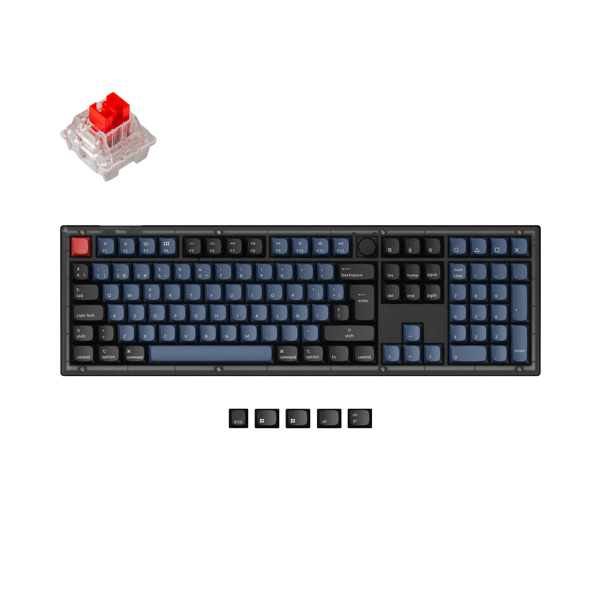 Keychron V6 QMK Customowa klawiatura mechaniczna – kolekcja układów ISO