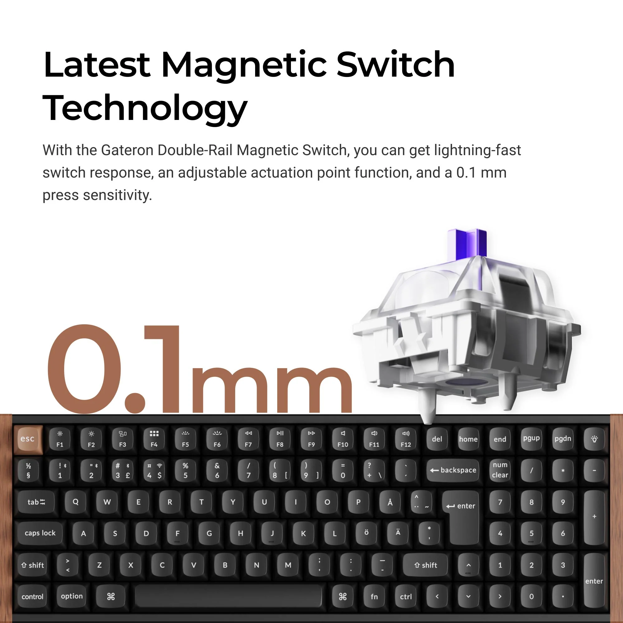 Keychron K4 HE Teclado sem fio personalizável com switch magnético, layout ISO - Coleção
