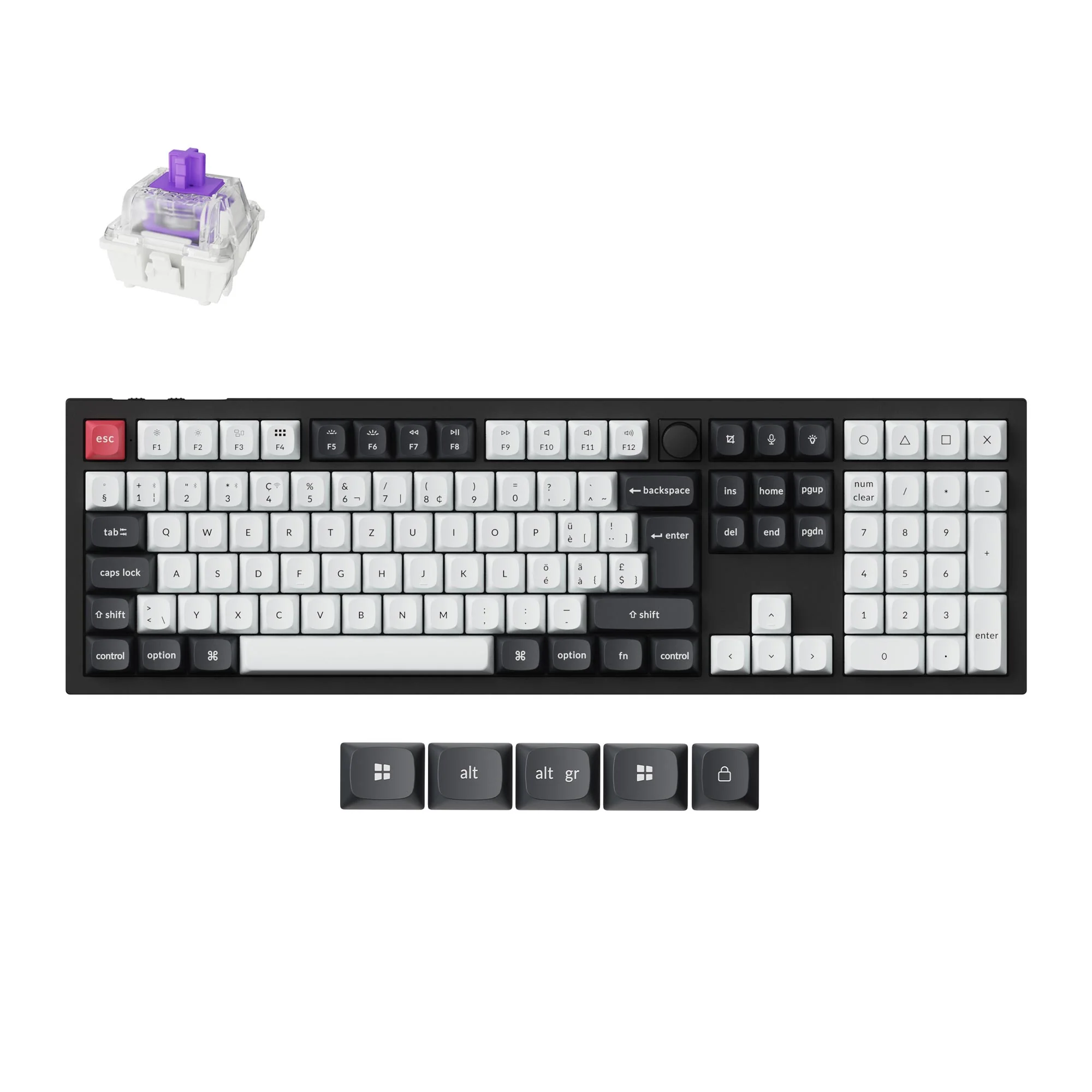 Keychron Q6 HE Teclado personalizado inalámbrico QMK, colección de distribución ISO