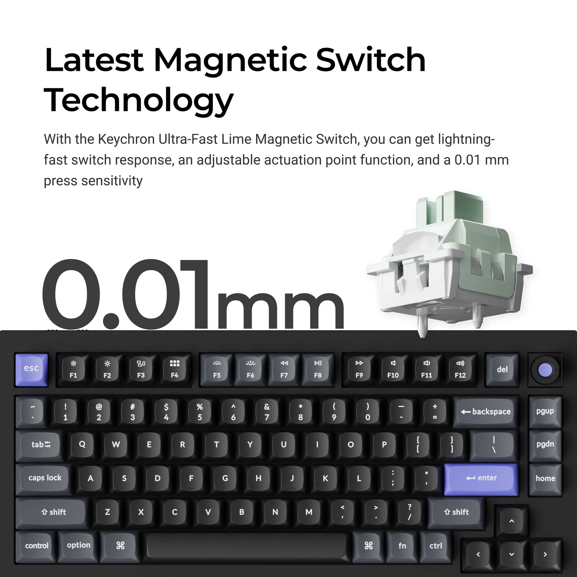 Teclado com Interruptor Magnético Keychron Q1 HE 8K