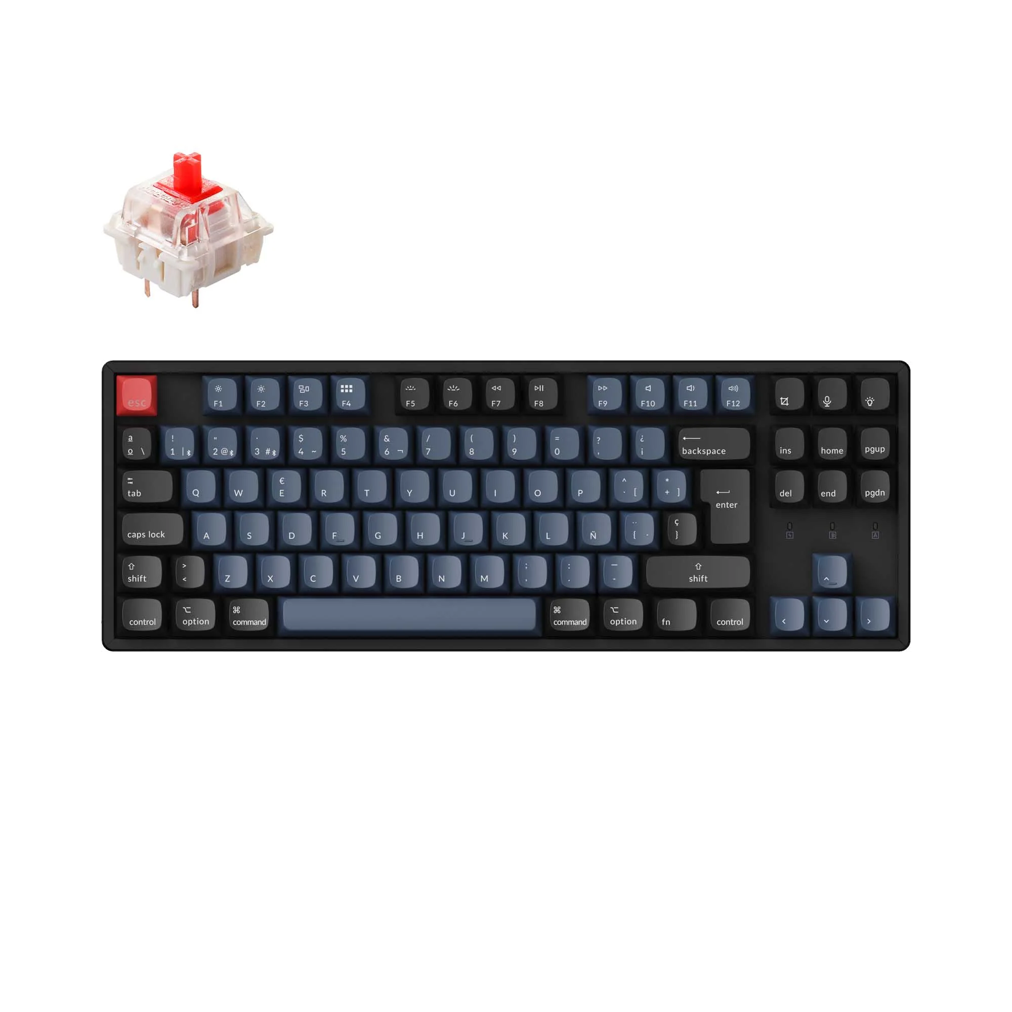 Colección de teclado mecánico inalámbrico Keychron K8 Pro QMK/VIA con distribución ISO