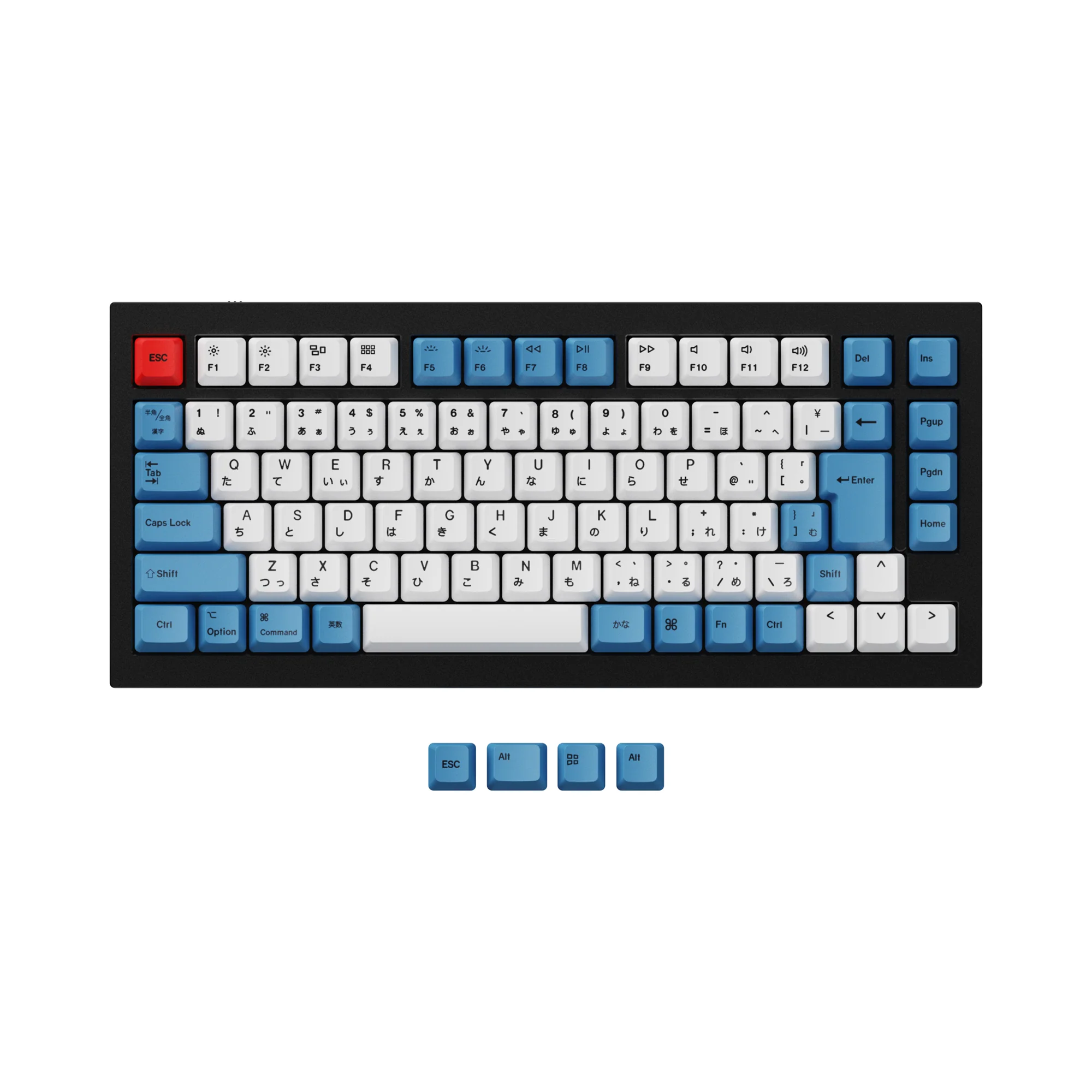 JIS Q1 OEM Dye-Sub PBT keycap-sæt