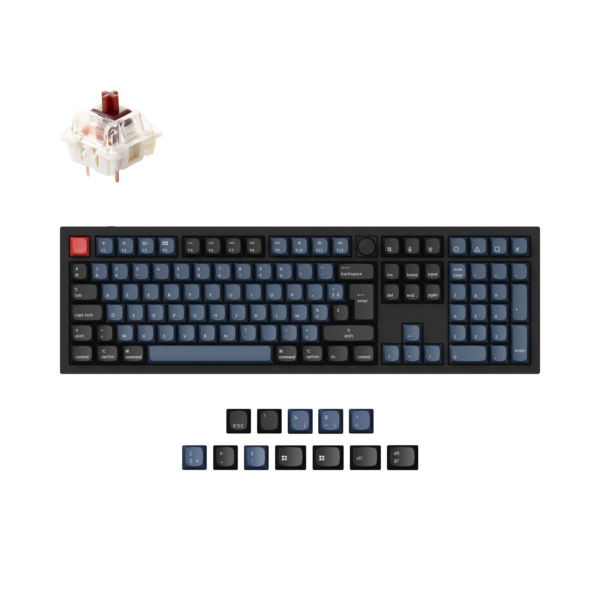Colección de teclado mecánico personalizado Keychron Q6 QMK con distribución ISO