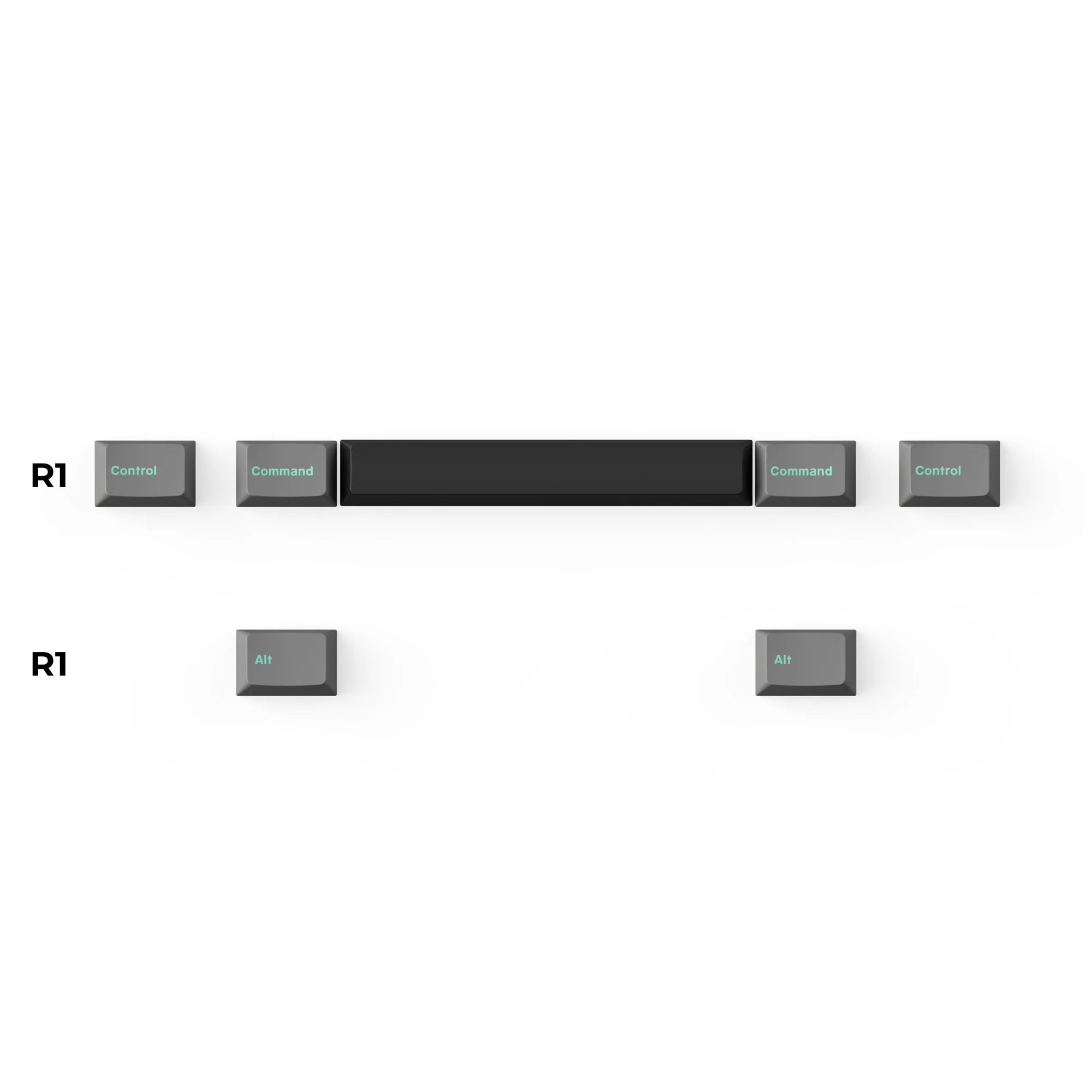Cherry Profile Double-Shot PBT -täysi näppäinhattusarja - Hacker Mint