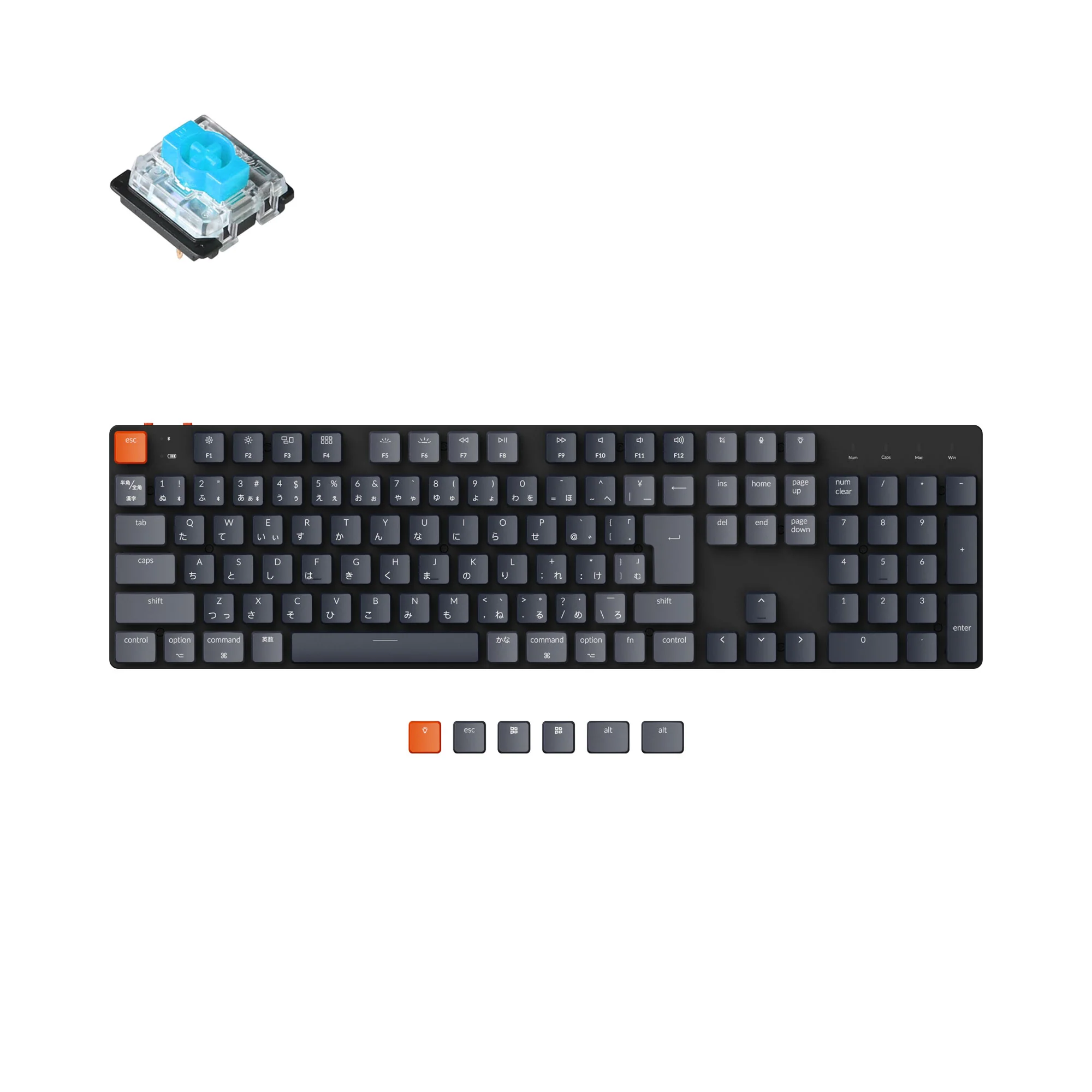 Keychron K5 SE trådløst mekanisk tastatur (japansk JIS-layout)
