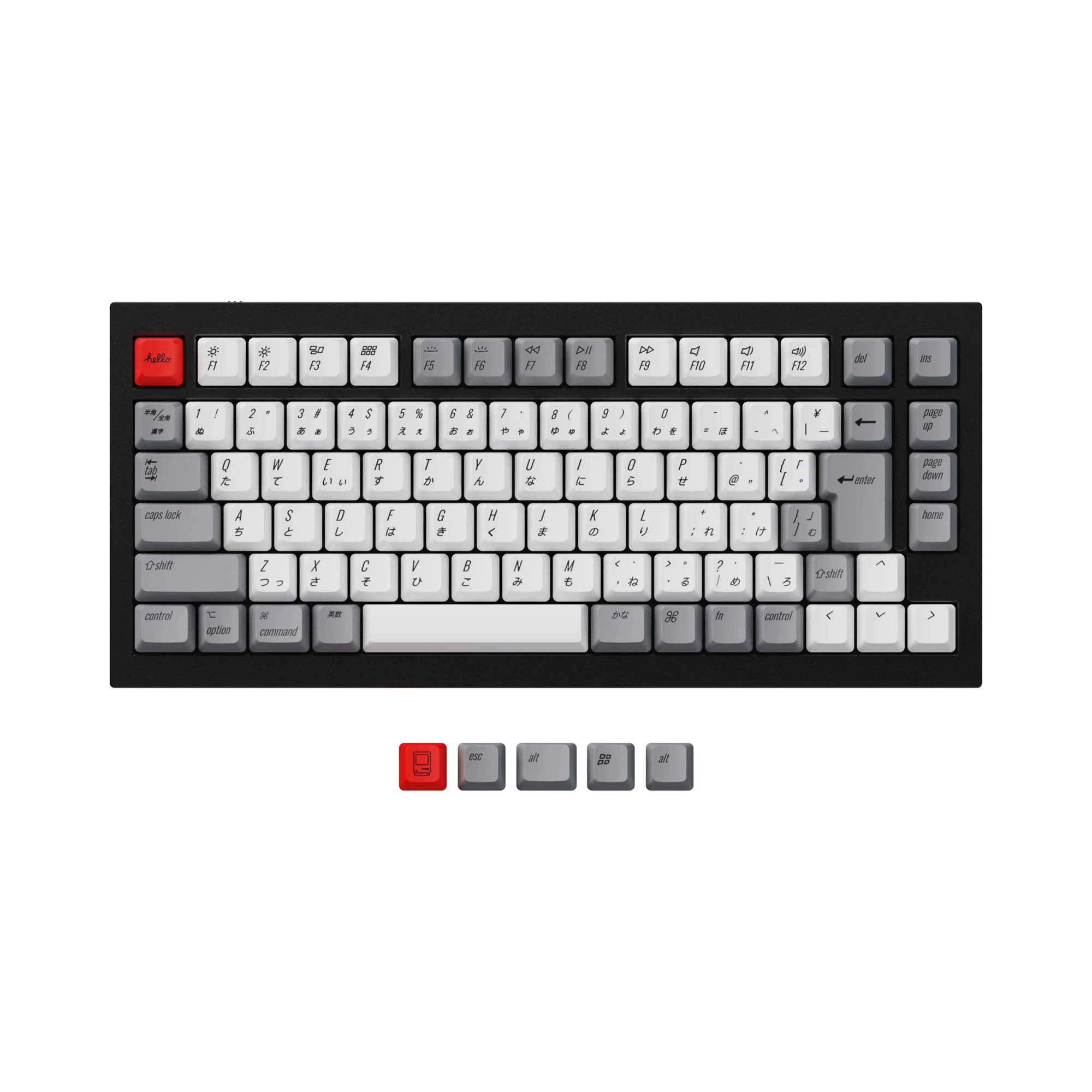 JIS Q1 OEM Dye-Sub PBT keycap-sæt