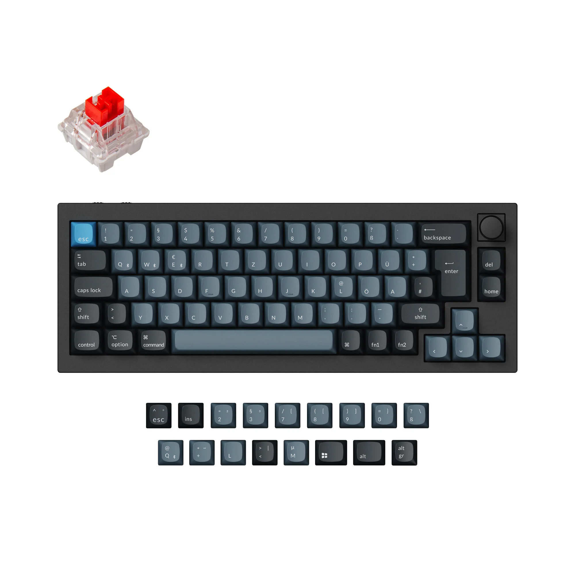 Keychron Q2 Pro teclado mecánico inalámbrico personalizable QMK/VIA - colección de distribución ISO