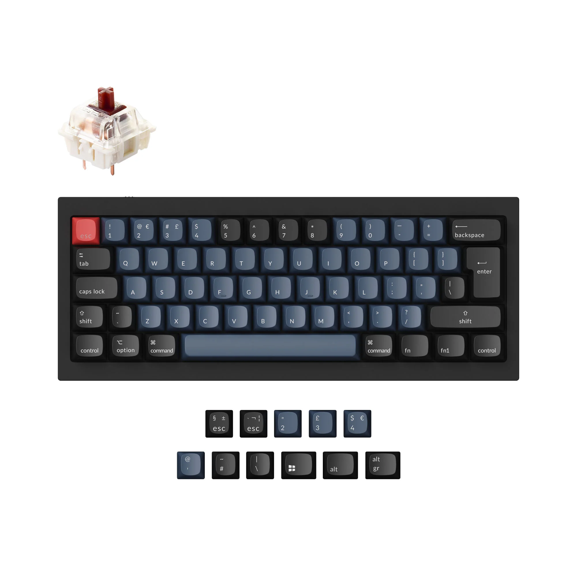 Keychron Q4 QMK Custom mekanisk tastatur ISO-layout-kollektion