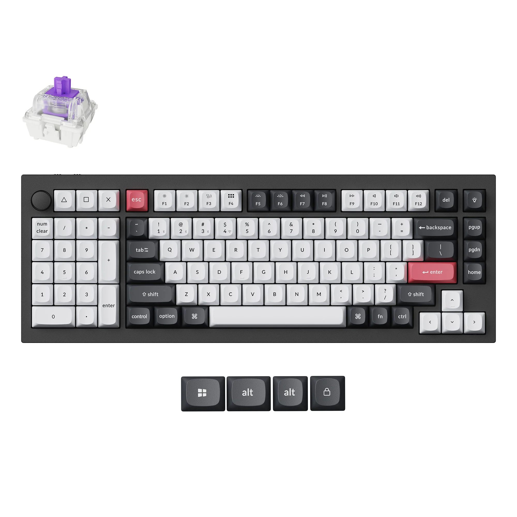 Teclado Sem Fio Personalizável Keychron Q12 HE QMK