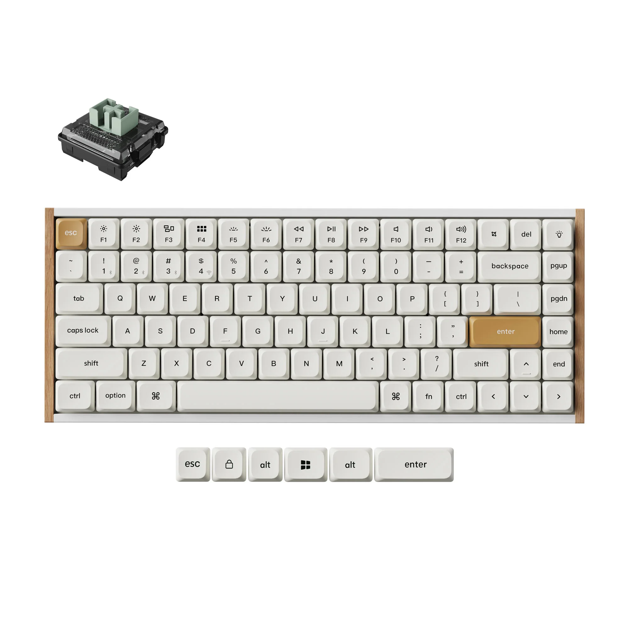Teclado Personalizado Sem Fio Keychron K3 HE com Interruptores Magnéticos