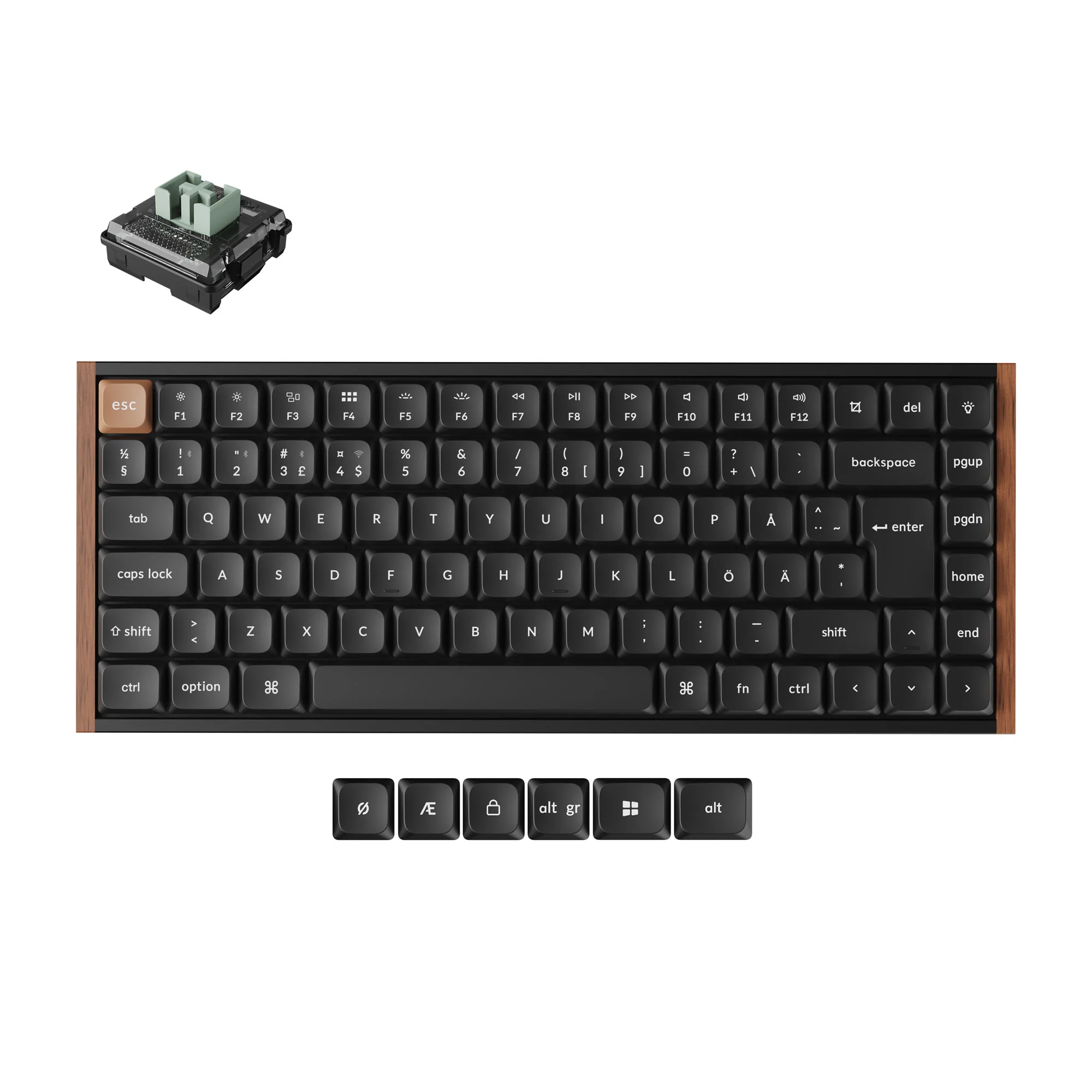 Teclado Personalizado Sem Fio Keychron K3 HE com Interruptores Magnéticos