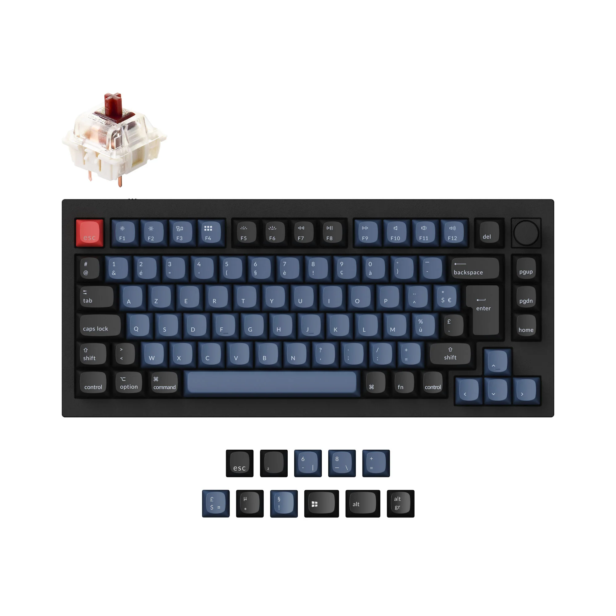 Keychron Q1 QMK Teclado Mecánico Personalizado Colección de Distribución ISO