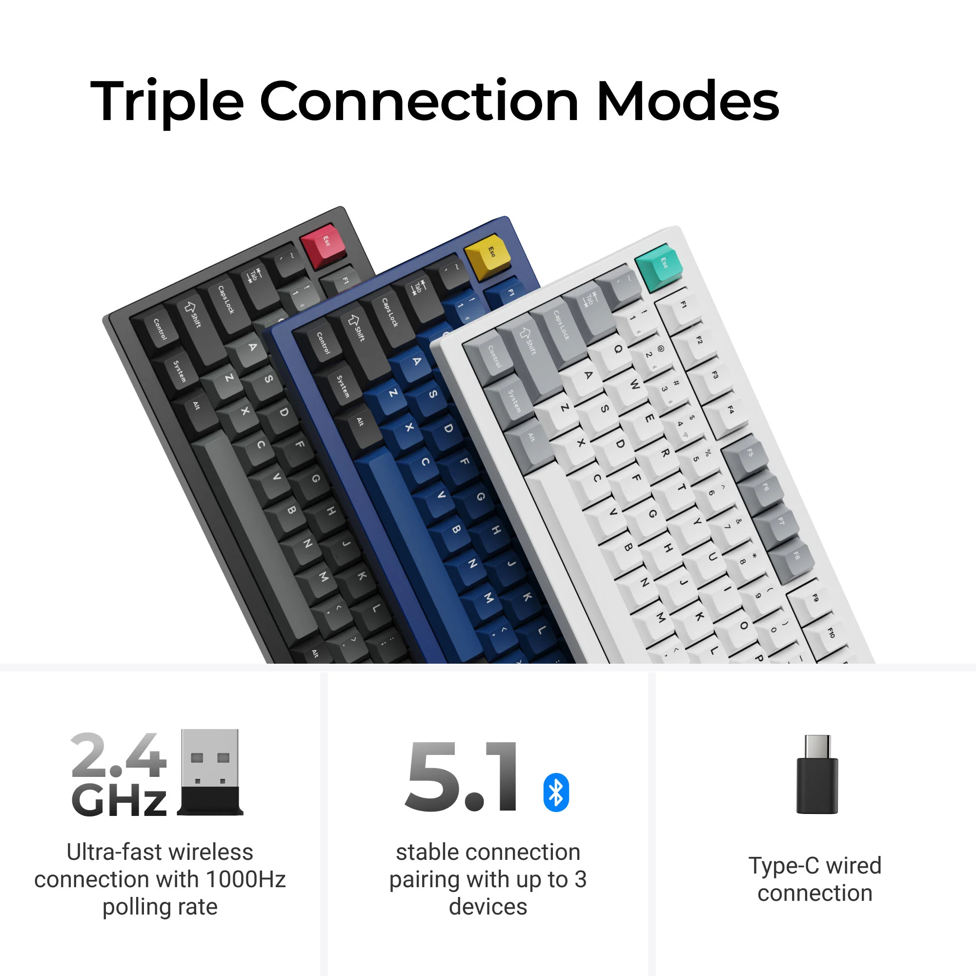 Lemokey P1 QMK/VIA mukautettu pelinäppäimistö