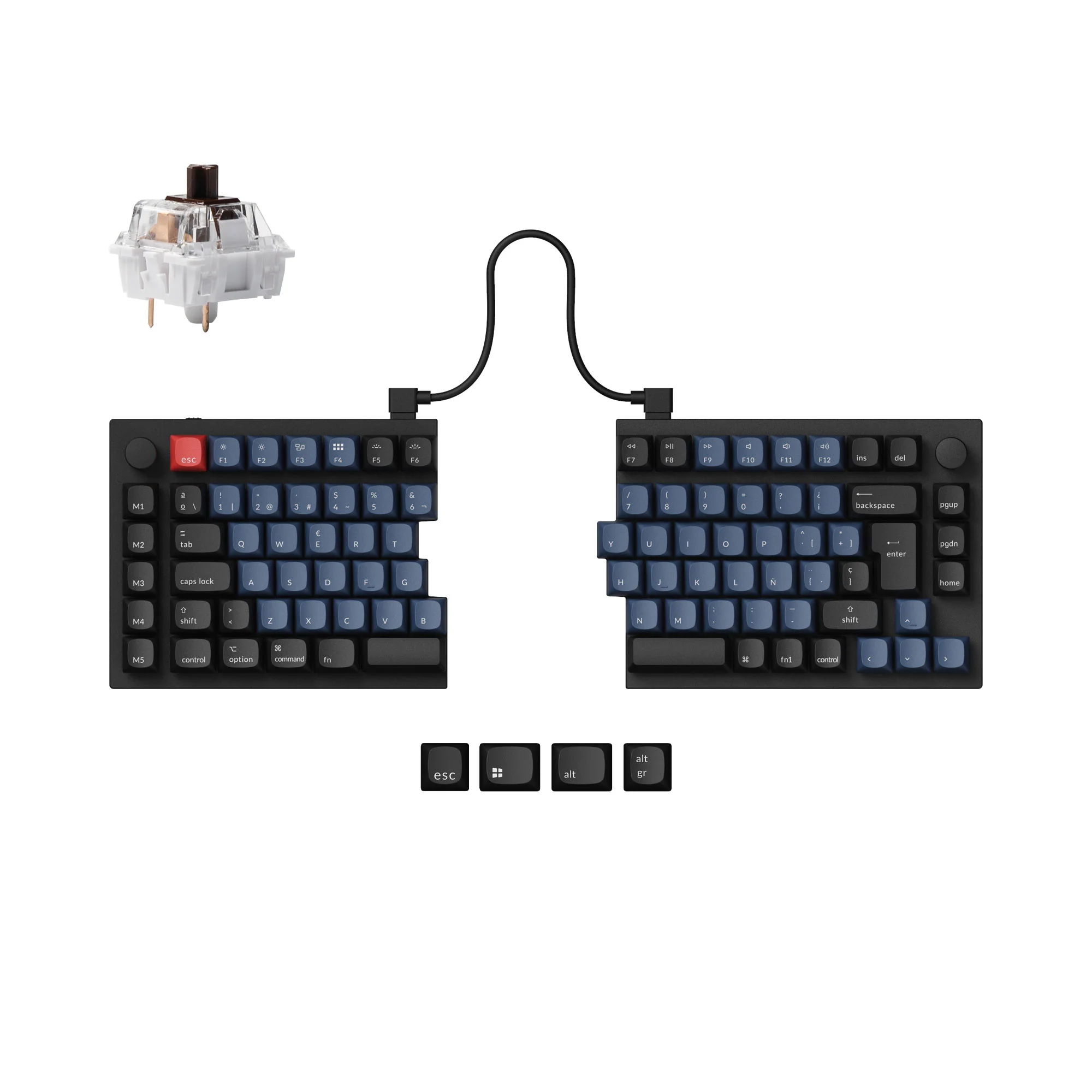 Keychron Q11 teclado mecánico personalizable QMK - colección de distribución ISO