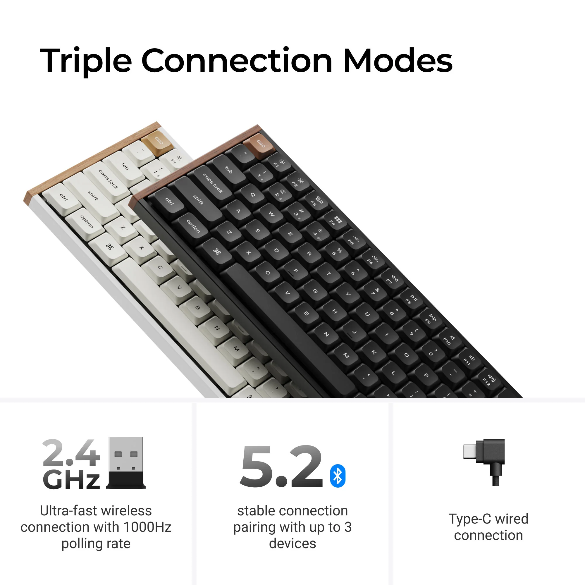Teclado Personalizado Sem Fio Keychron K3 HE com Interruptores Magnéticos