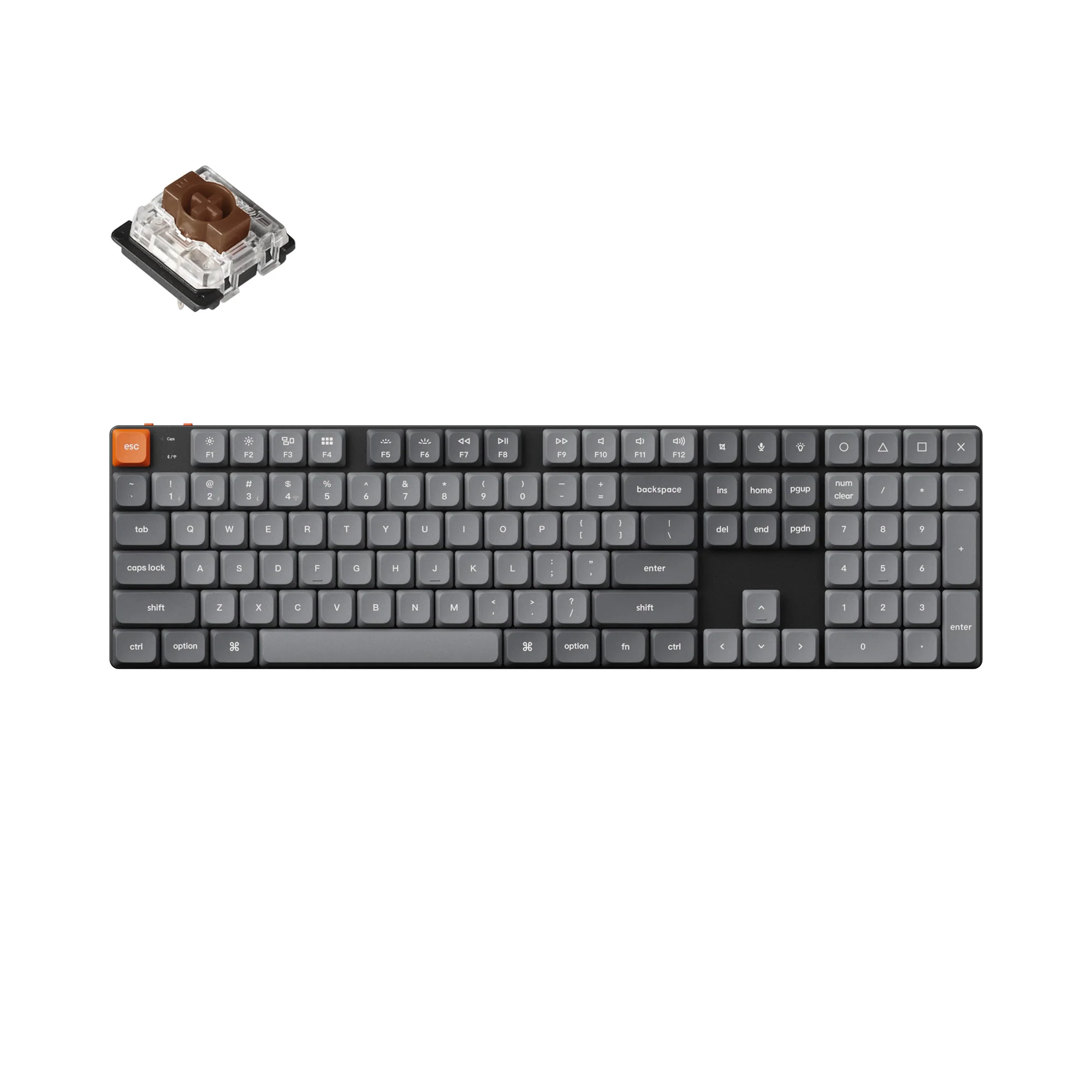 Teclado mecánico inalámbrico personalizado Keychron K5 Max QMK/VIA