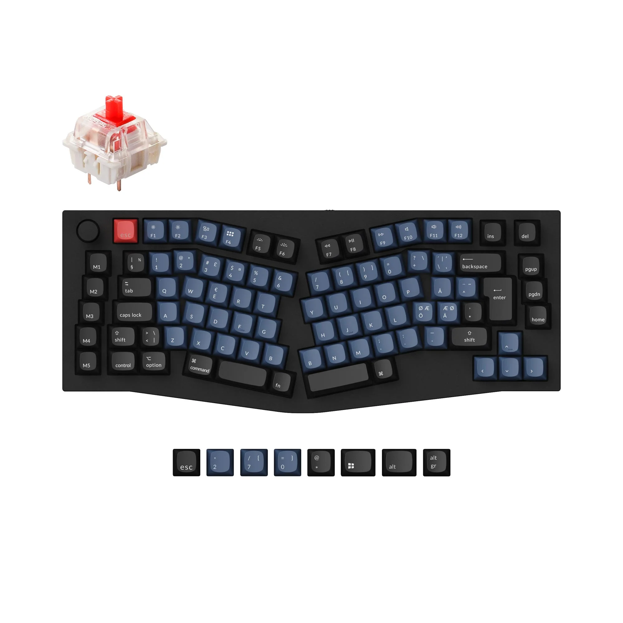 Keychron Q10 (Alice-asettelu) QMK Custom -mekaaninen näppäimistö, ISO-asettelukokoelma