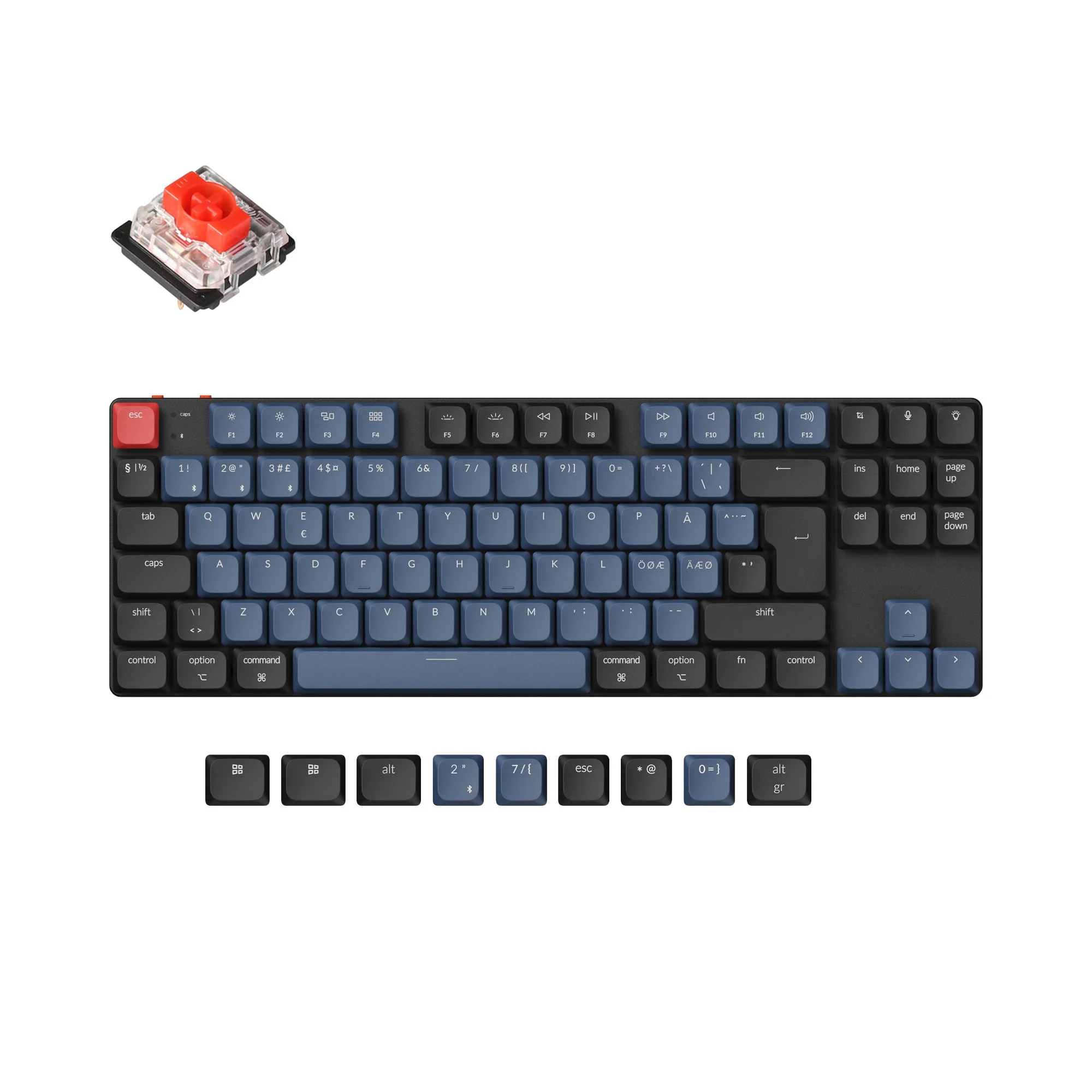 Keychron K1 Pro teclado mecánico inalámbrico personalizable QMK/VIA - colección de distribución ISO