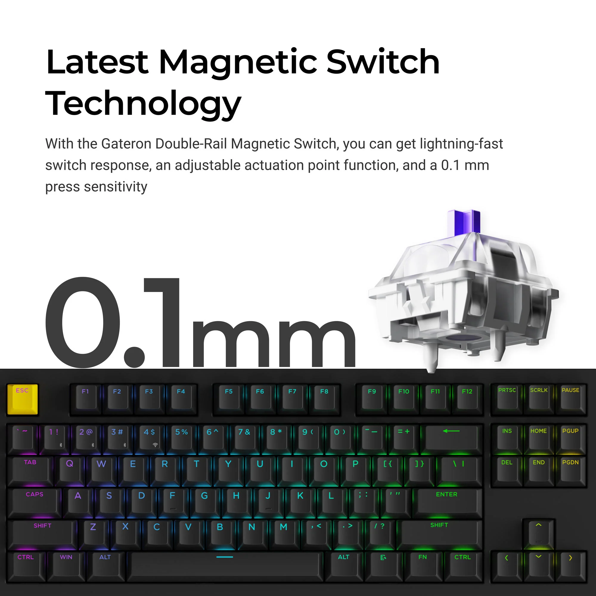 Teclado gaming personalizado inalámbrico Lemokey P3 HE con interruptores magnéticos