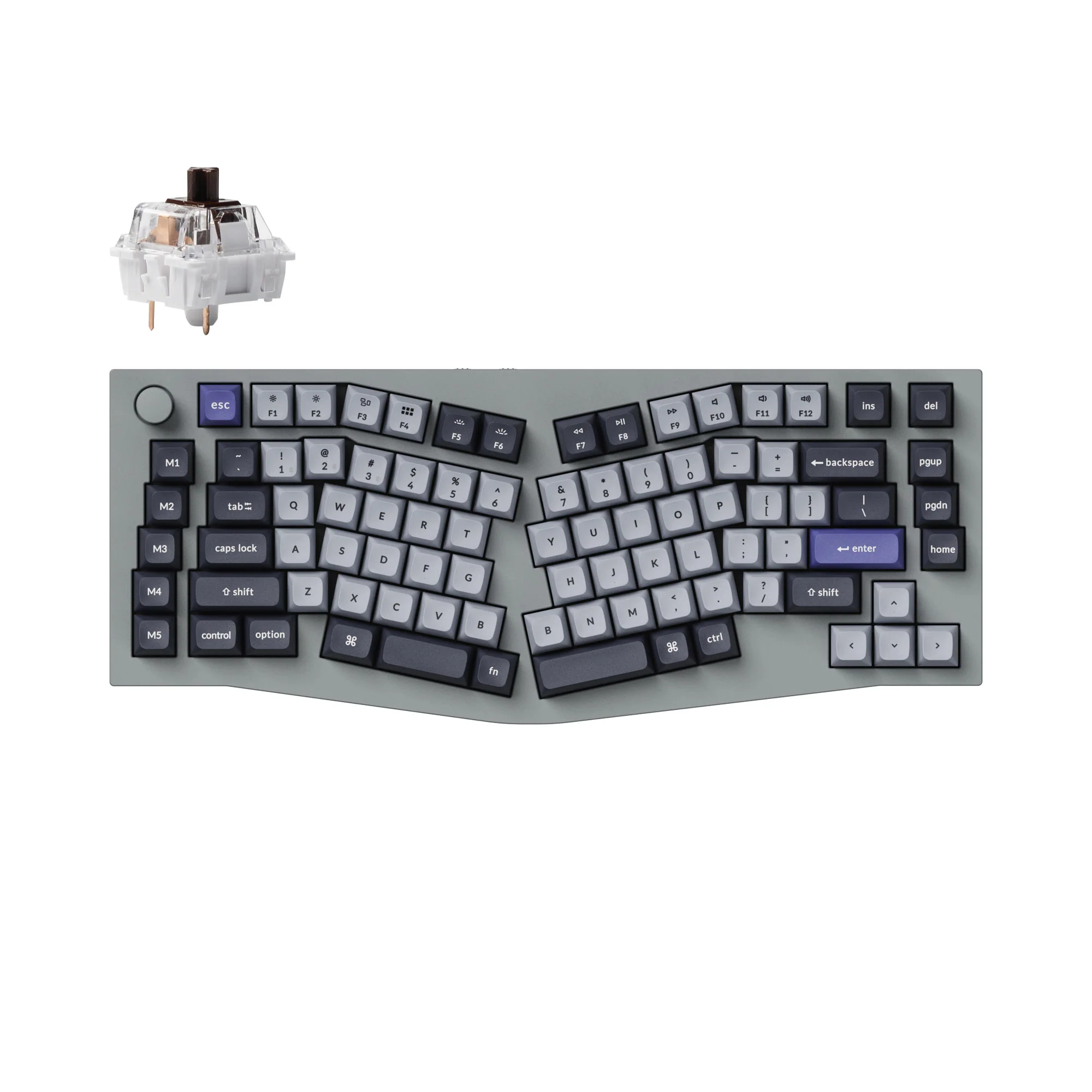 Teclado Mecânico Personalizado Sem Fio Keychron Q10 Pro (Layout Alice) QMK/VIA