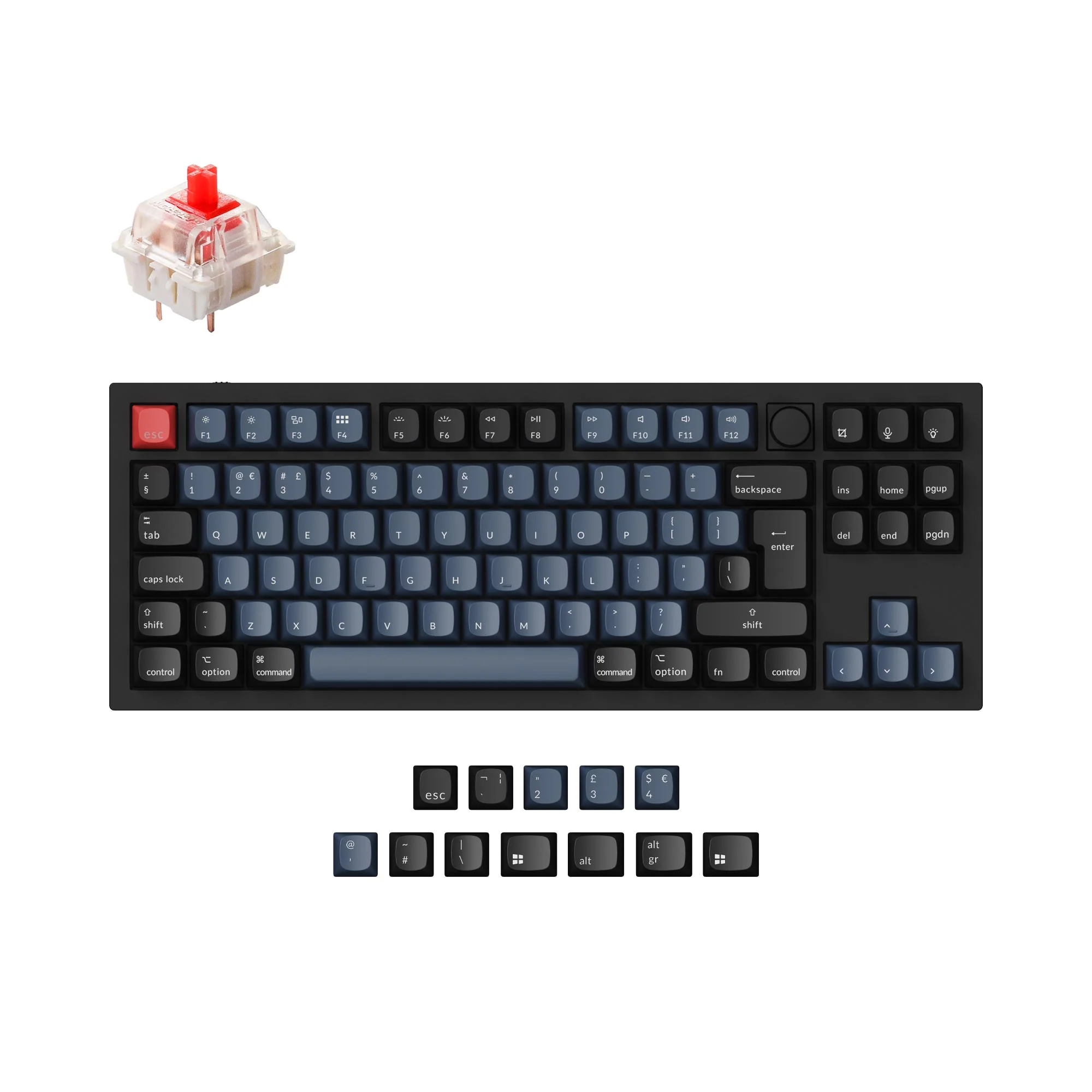 Keychron Q3 QMK Custom mekanisk tastatur ISO-layout-kollektion
