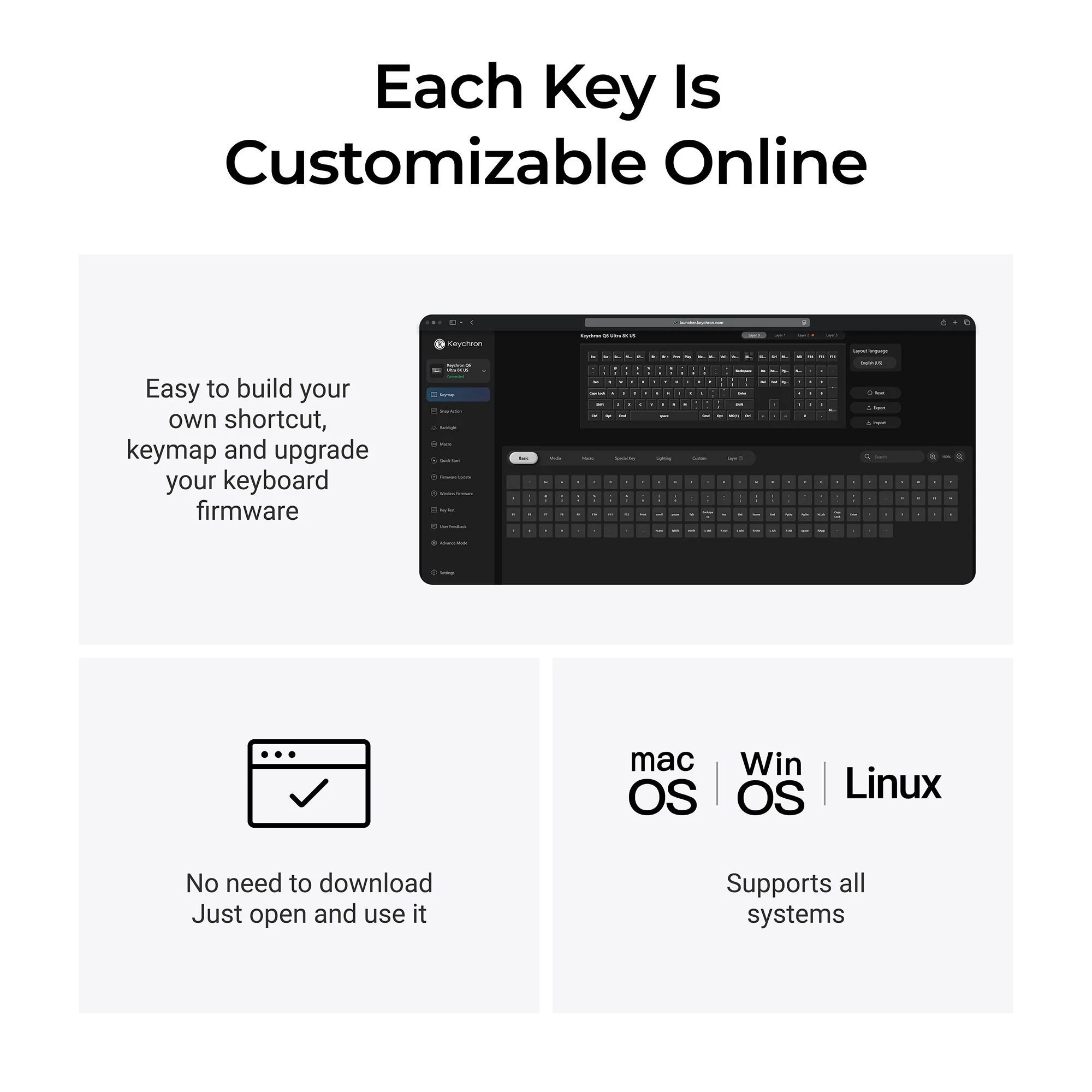 Keychron Q6 Ultra 8K langaton custom-mekaaninen näppäimistö
