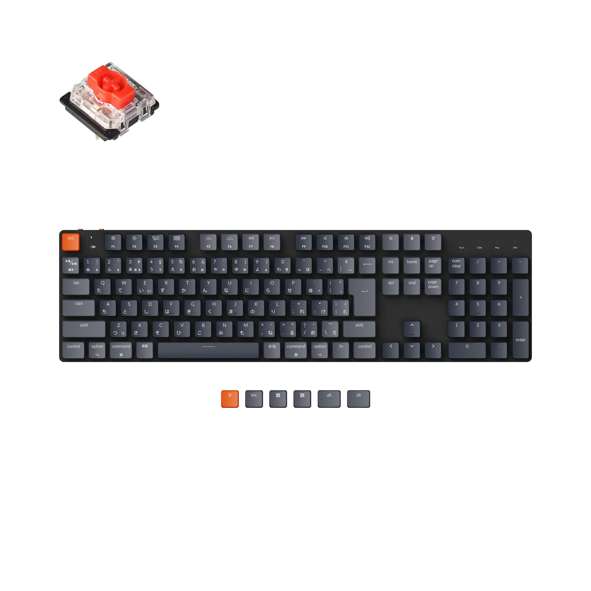 Keychron K5 SE trådløst mekanisk tastatur (japansk JIS-layout)