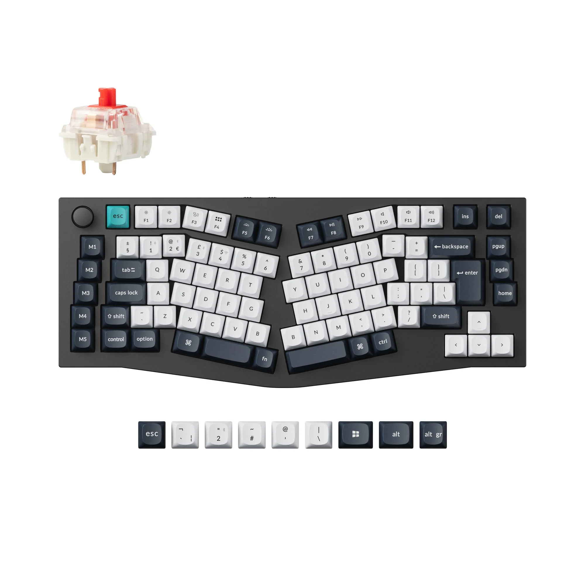 Keychron Q10 Max (Alice-asettelu) QMK mukautettu mekaaninen näppäimistö, ISO-asettelukokoelma