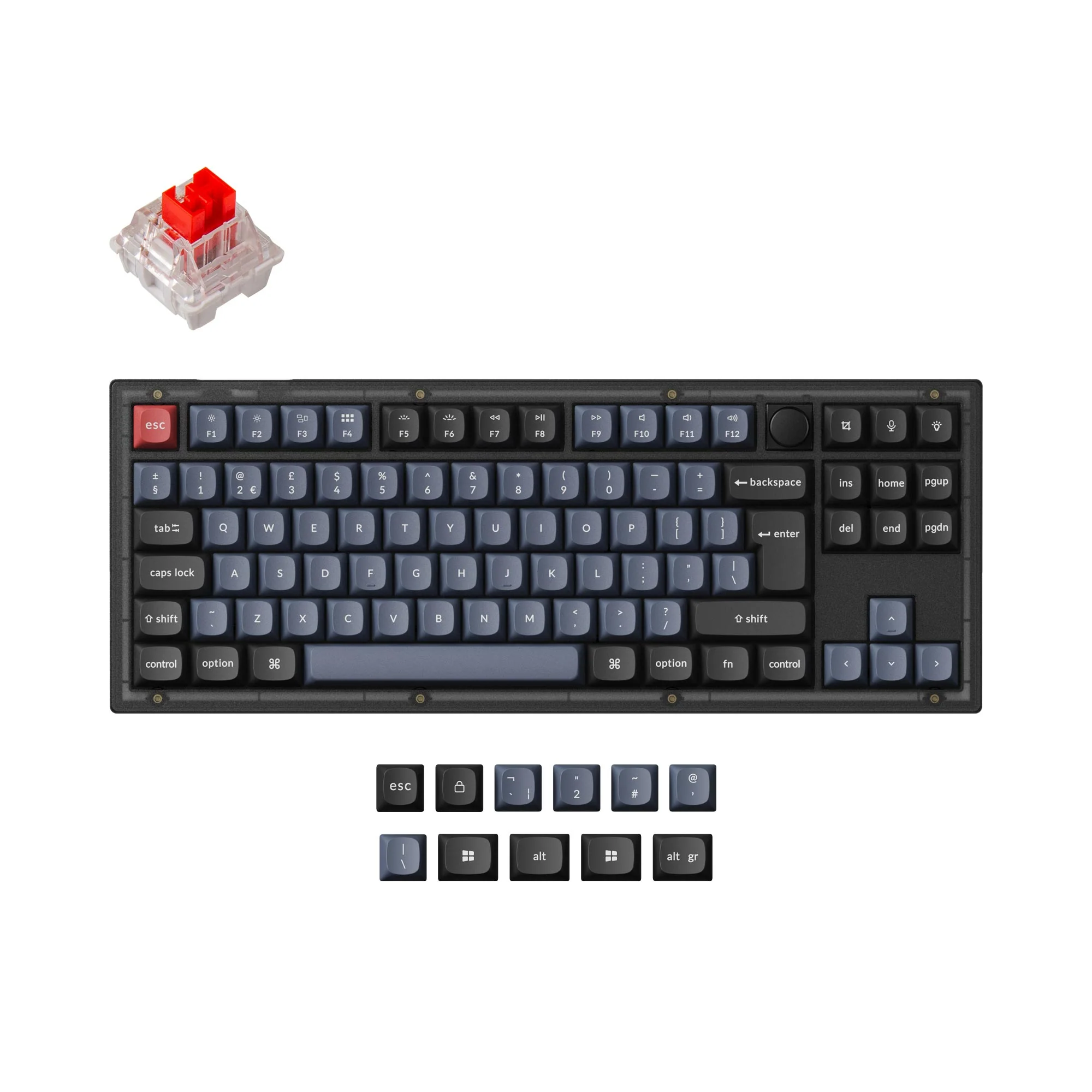 Keychron V3 QMK Custom -mekaaninen näppäimistö, ISO-asettelukokoelma