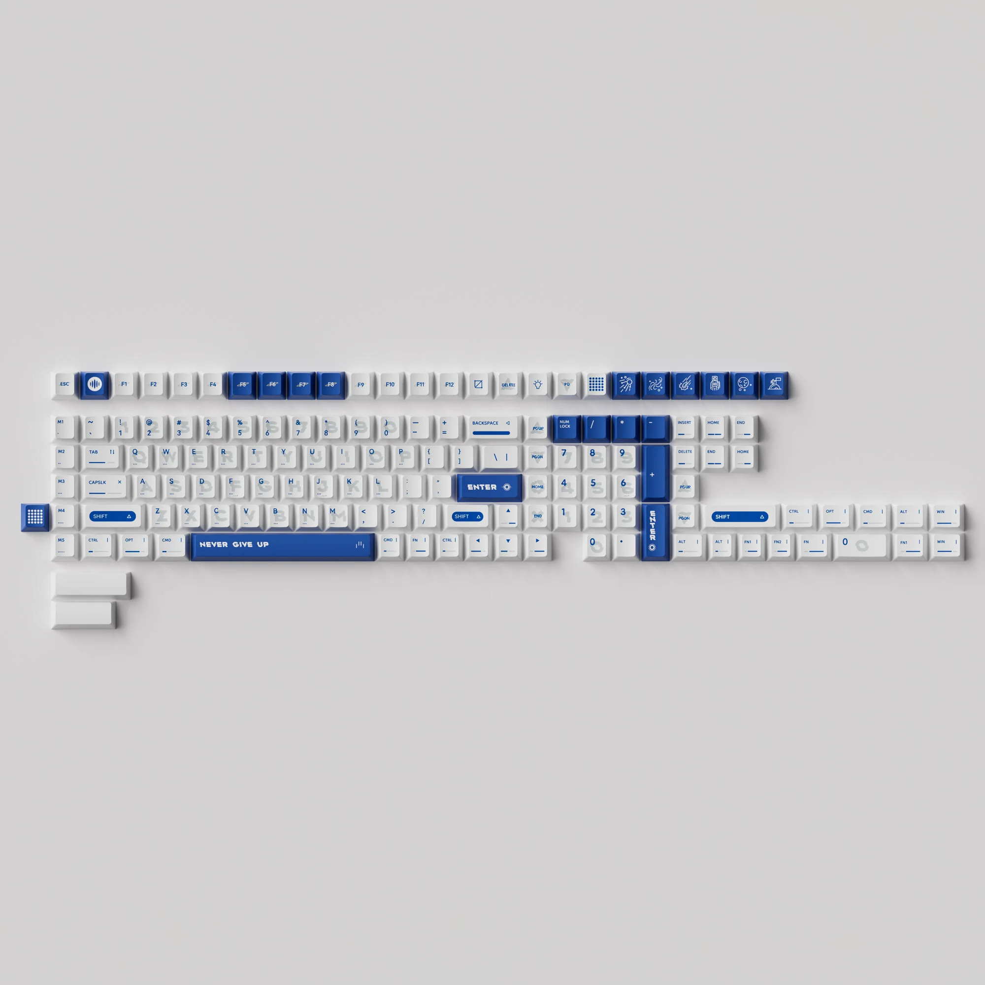 Blue Planet - Set completo de keycaps PBT de perfil Cherry con sublimación